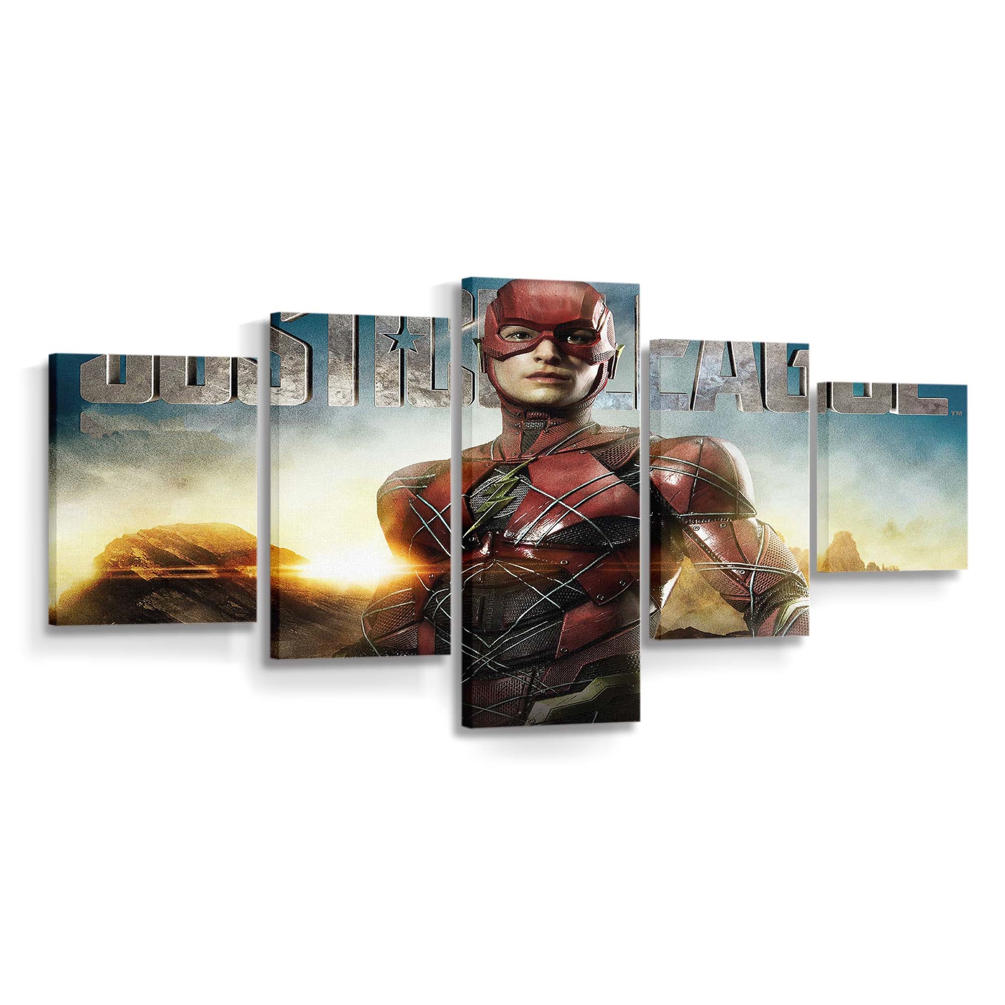 Flash Justice League Hero Leinwandbild – DC Comics Wandbild für Fans