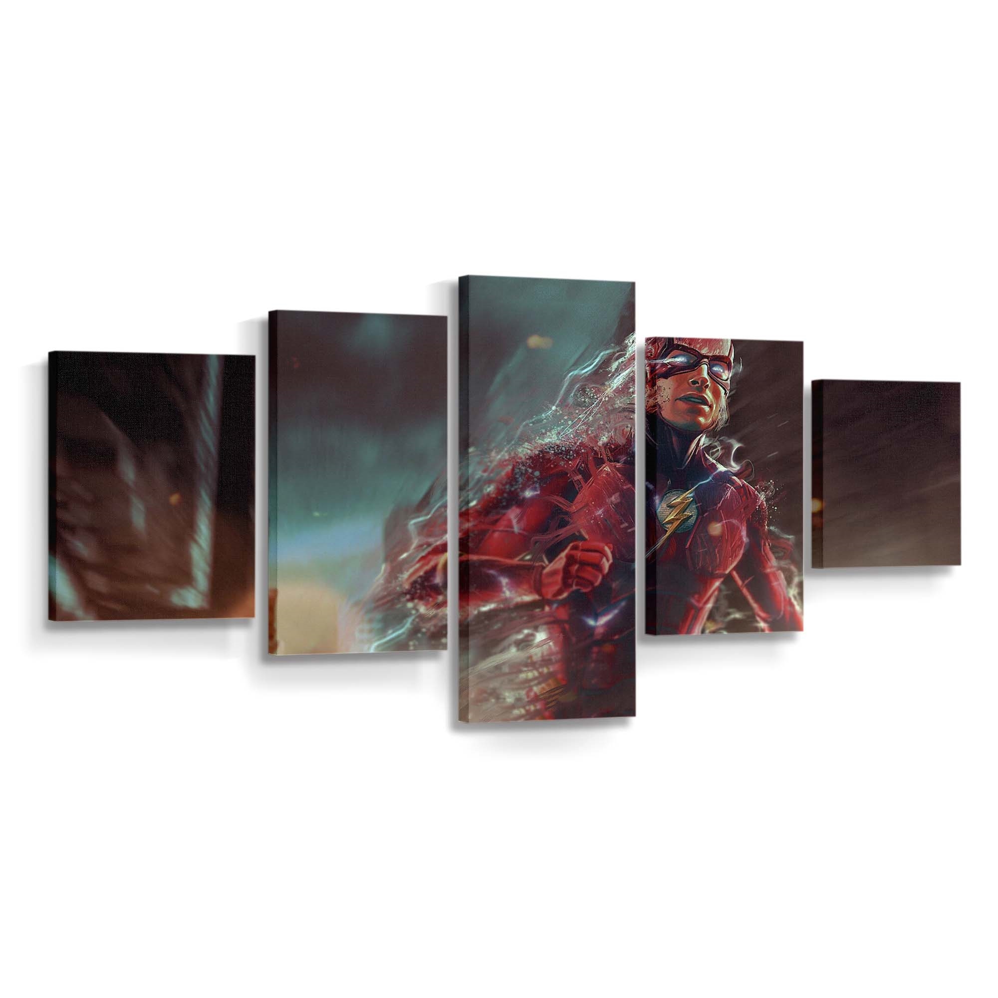 Flash Running Leinwandbild – DC Comics Wandbild für Fans