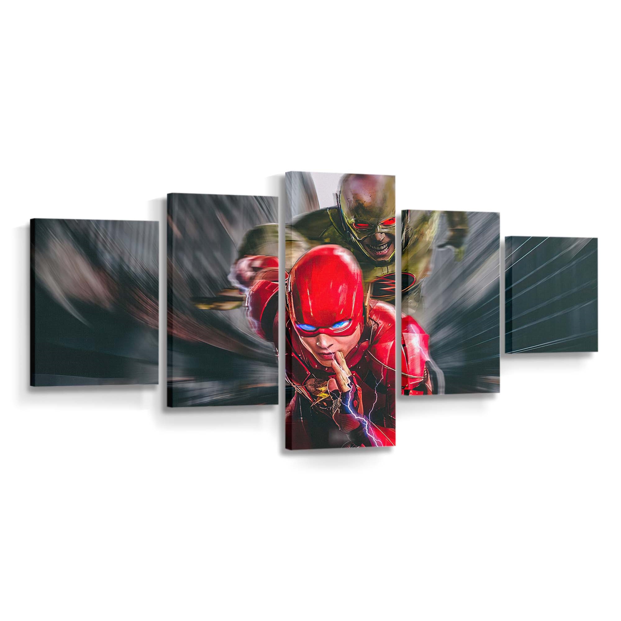 Flash Vs Zoom Leinwandbild – DC Comics Wandbild für Fans