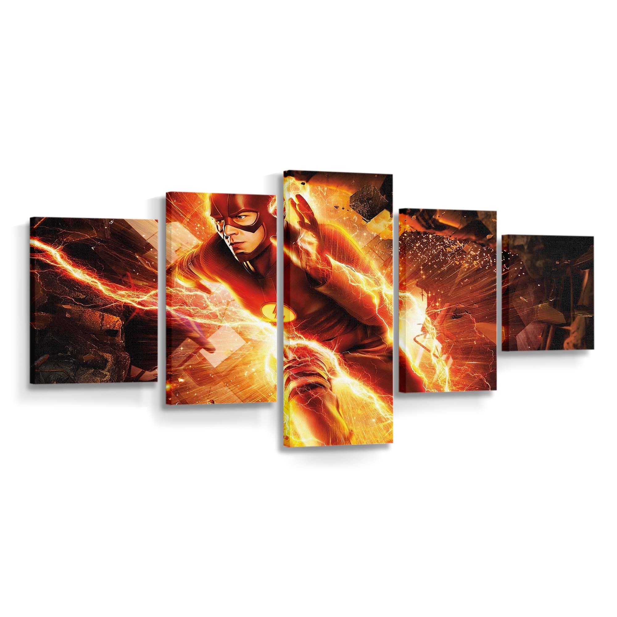 Grant Gustin Flash Leinwandbild – DC Comics Wandbild für Fans