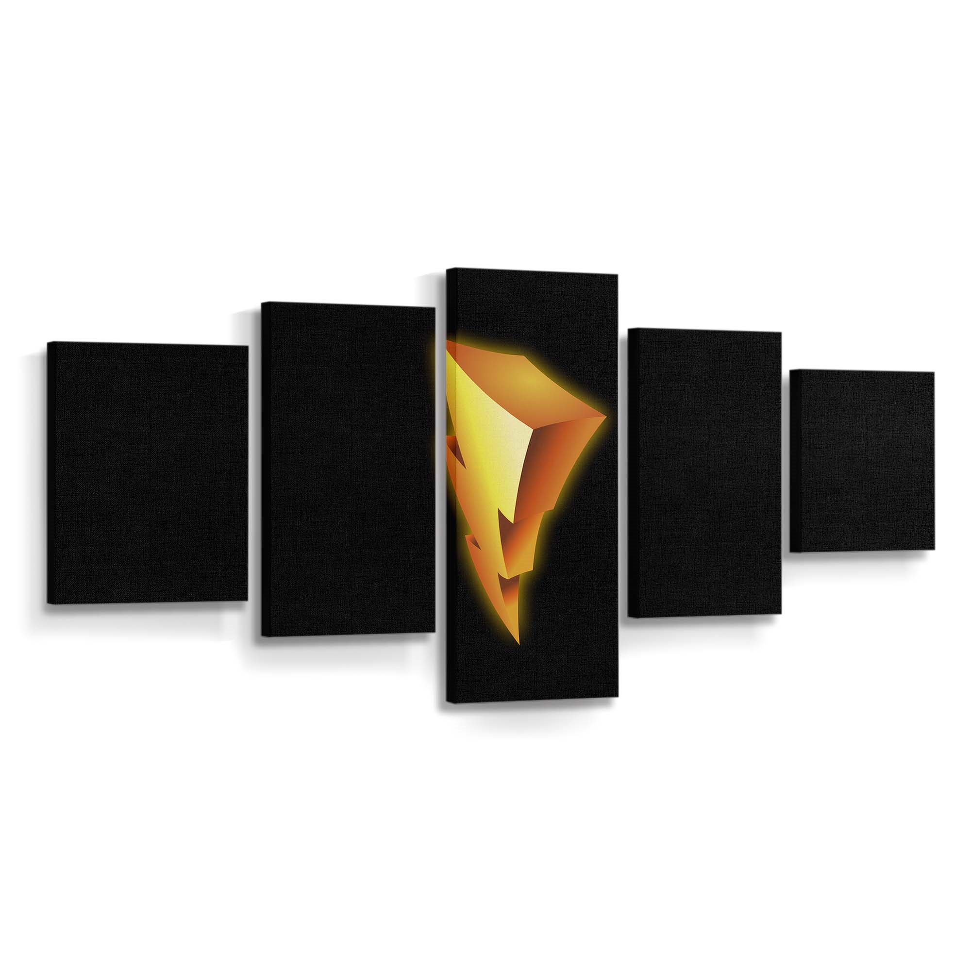 Flash Mighty Morphin Power Rangers Symbol Leinwandbild – DC Comics Wandbild für Fans