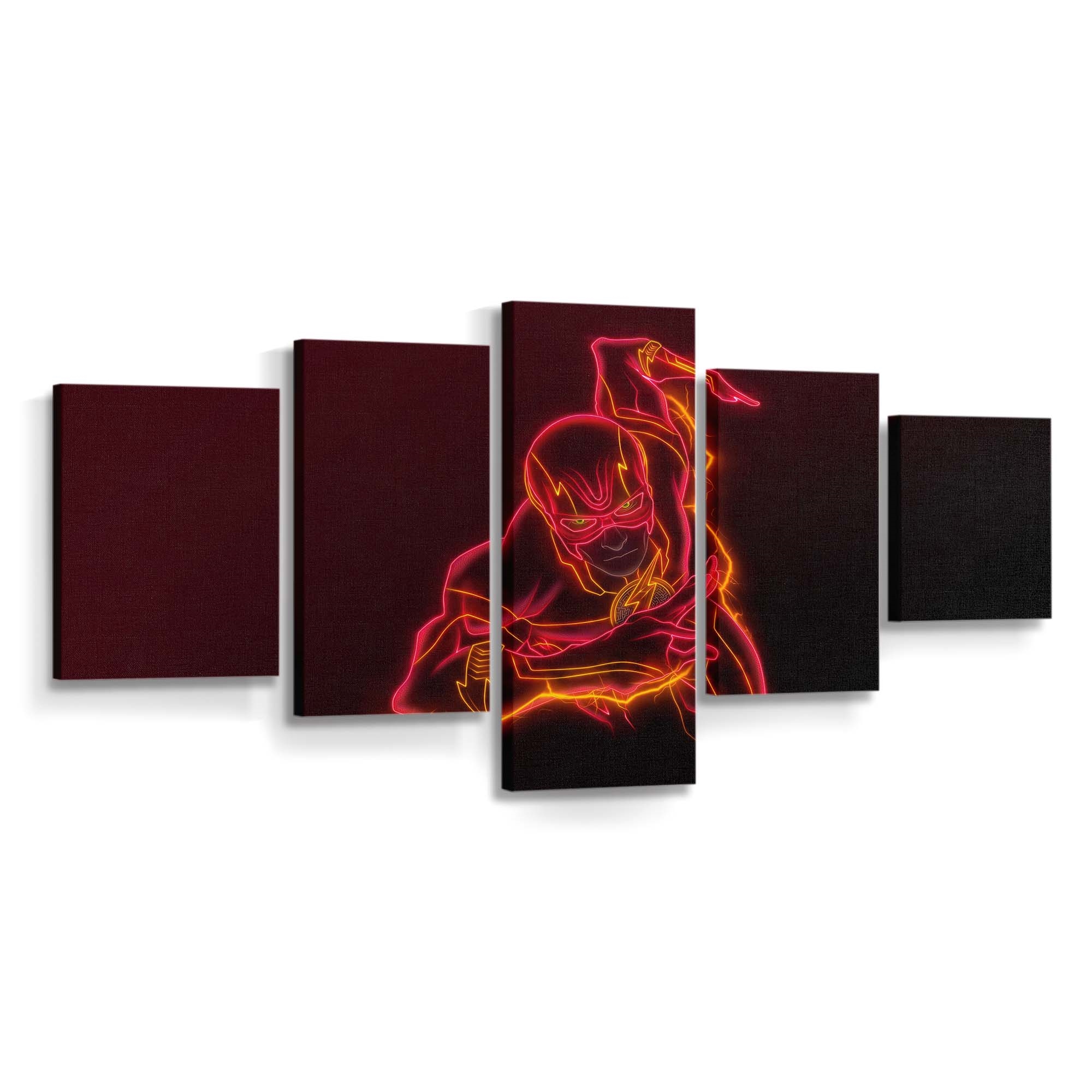 Neon Velocity The Flash Leinwandbild – DC Comics Wandbild für Fans