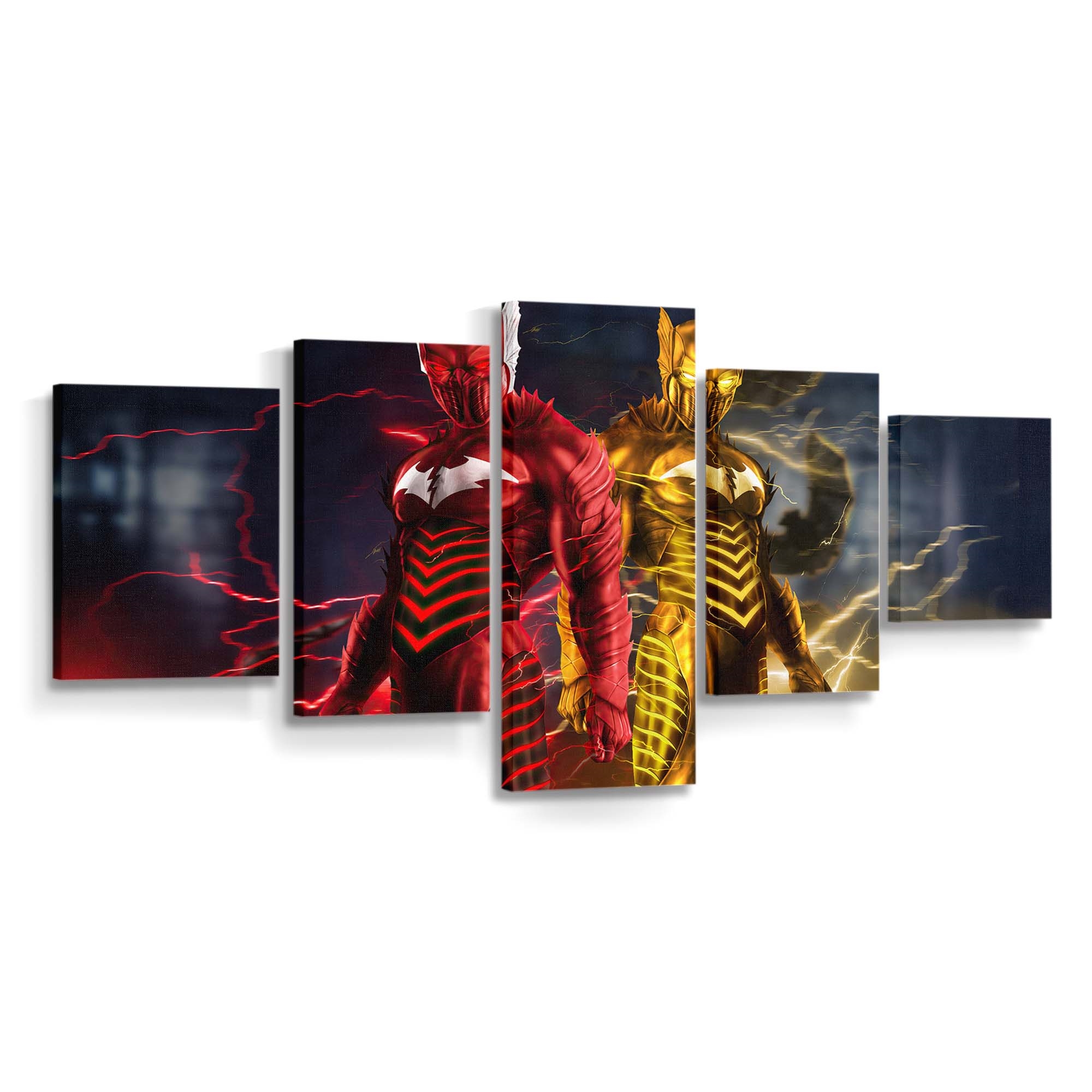 Flash Red Death Bruce Wayne And Reverse Death Barry Allen Leinwandbild – DC Comics Wandbild für Fans