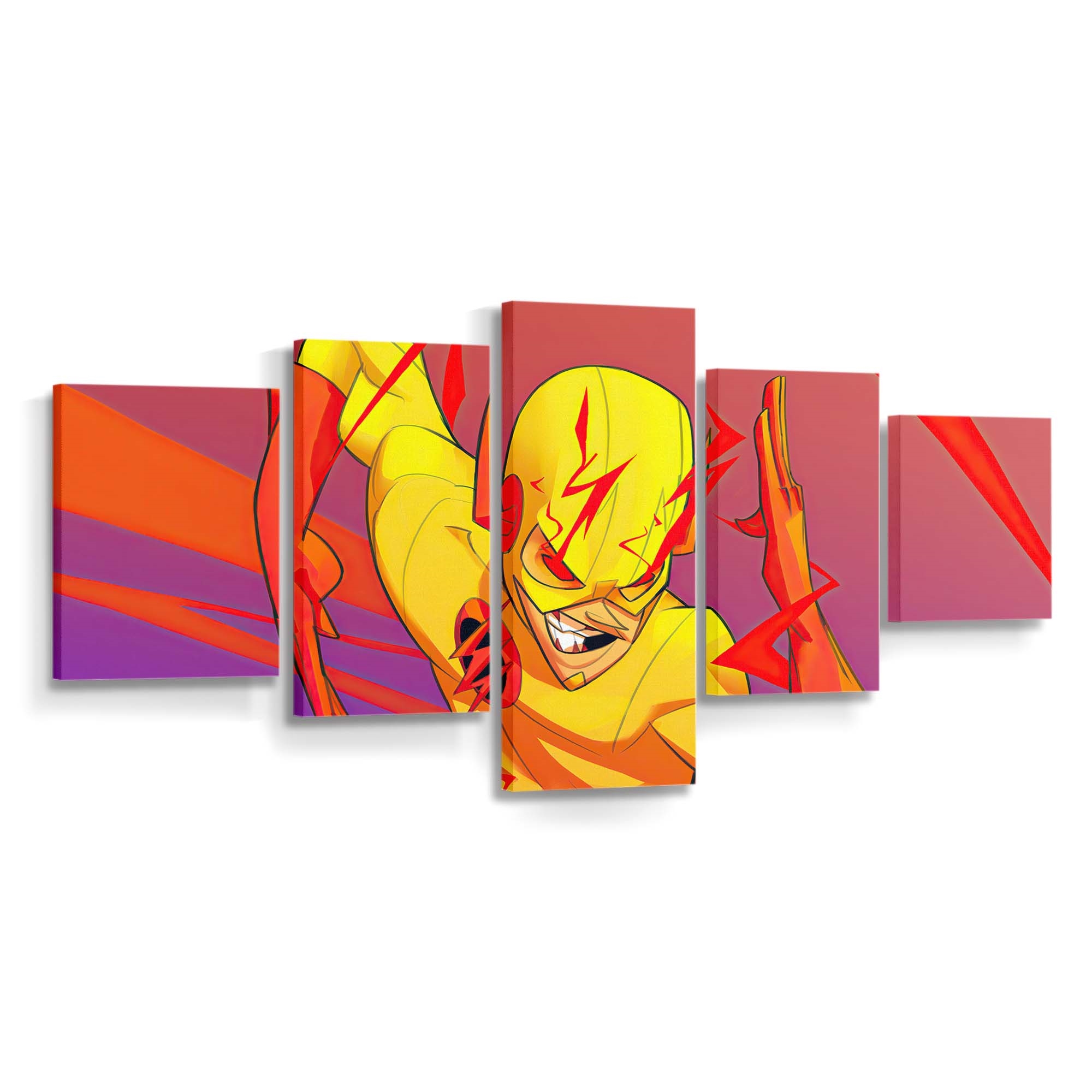 Reverse Flash Art Leinwandbild – DC Comics Wandbild für Fans