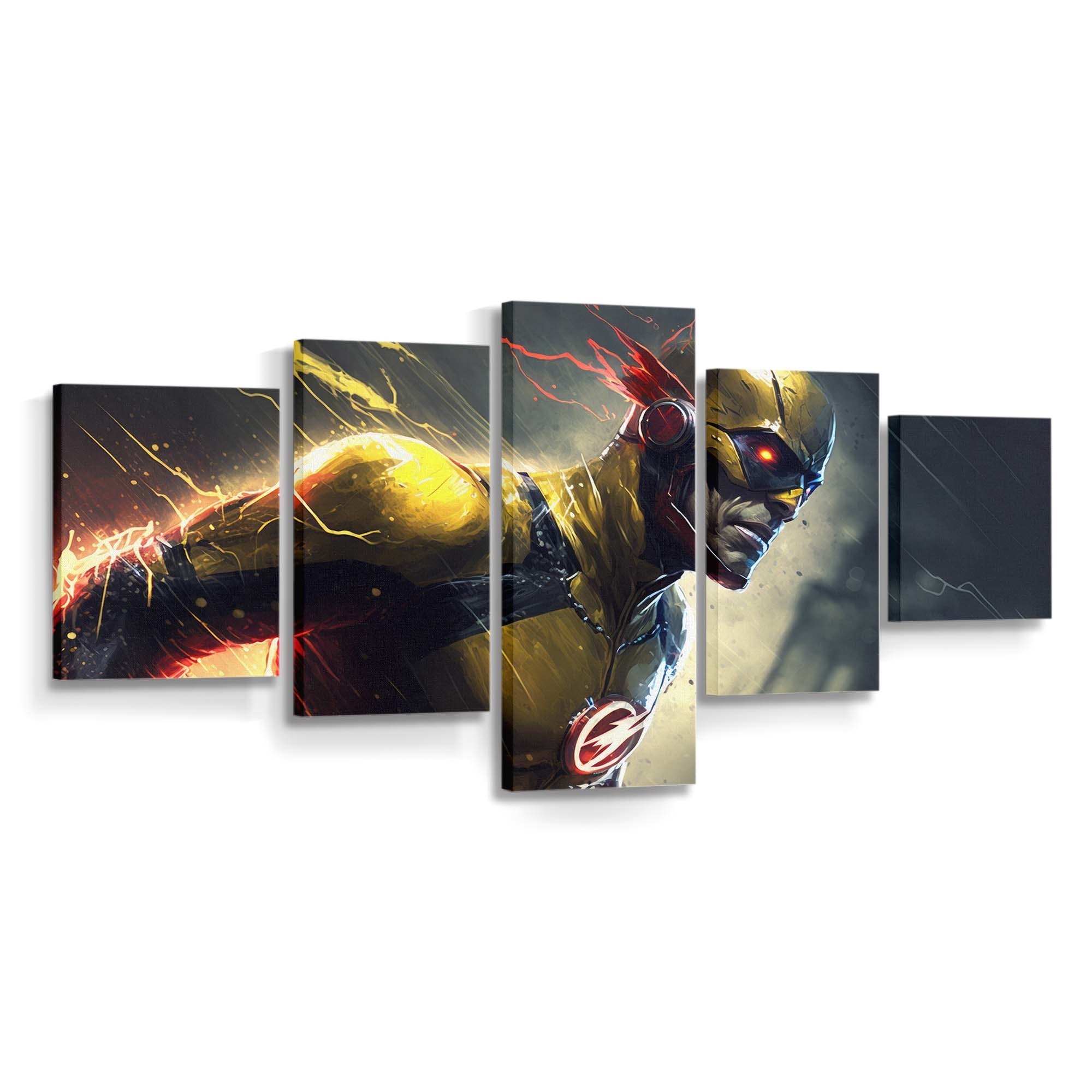 Reverse Flash Artwork Leinwandbild – DC Comics Wandbild für Fans