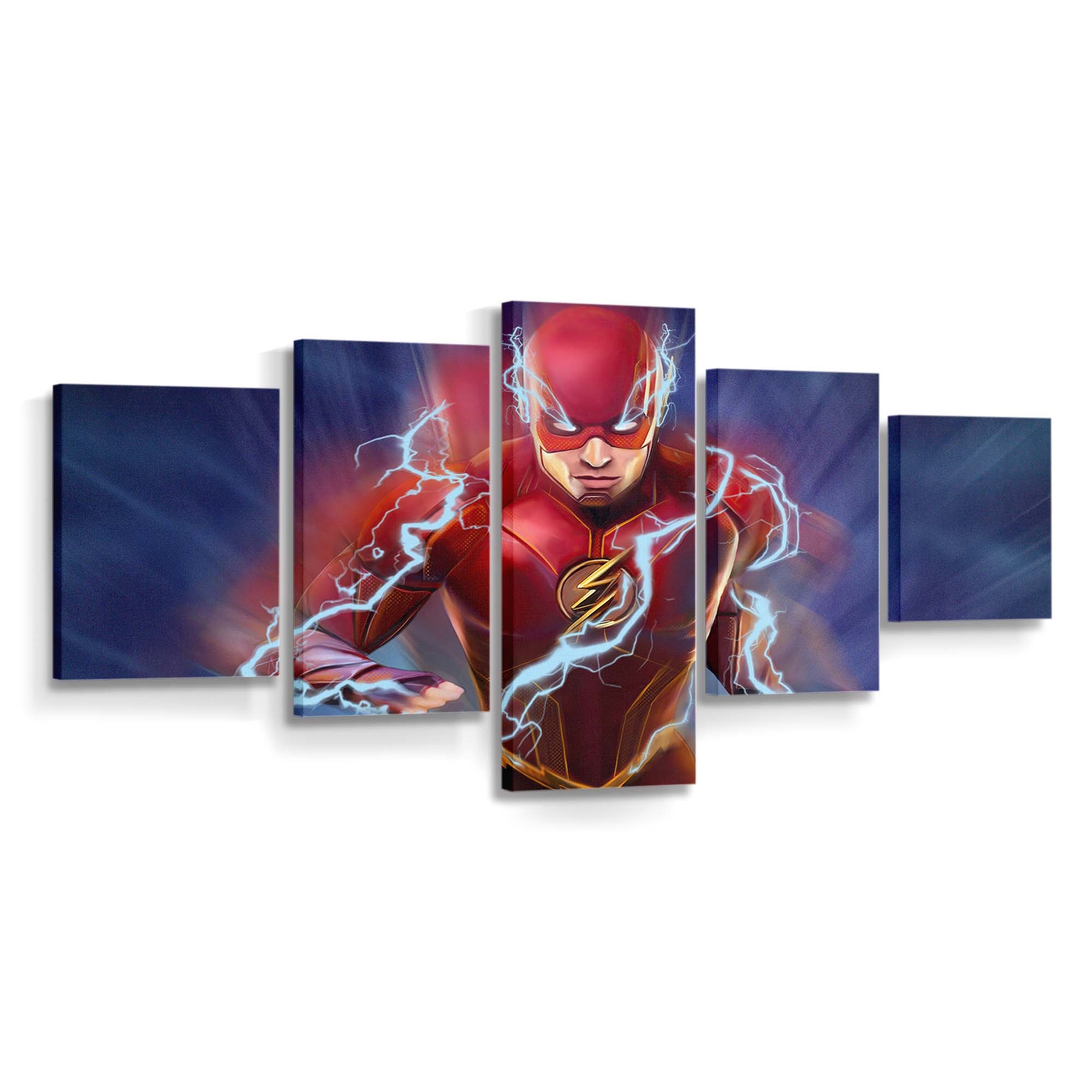 The Flash Blue Lightning Leinwandbild – DC Comics Wandbild für Fans