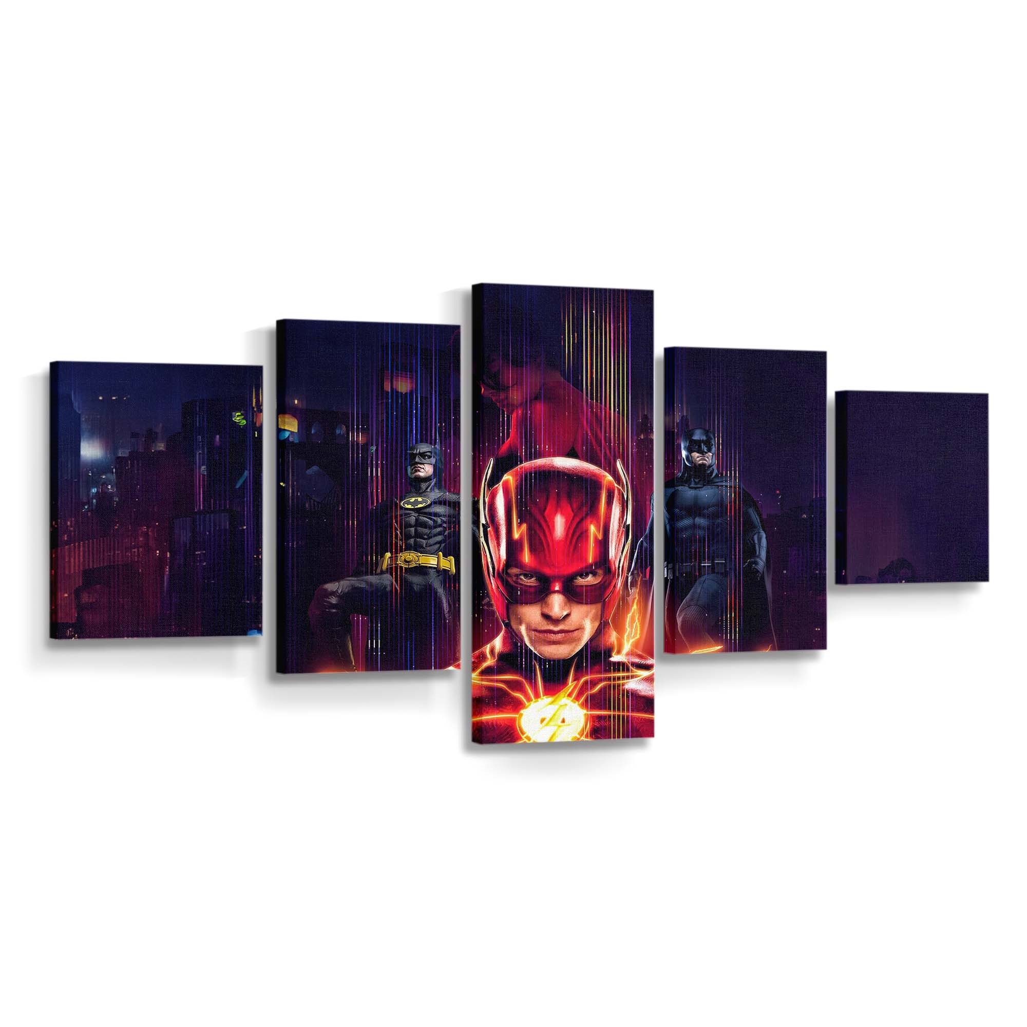 The Flash Meeting With Batman Leinwandbild – DC Comics Wandbild für Fans