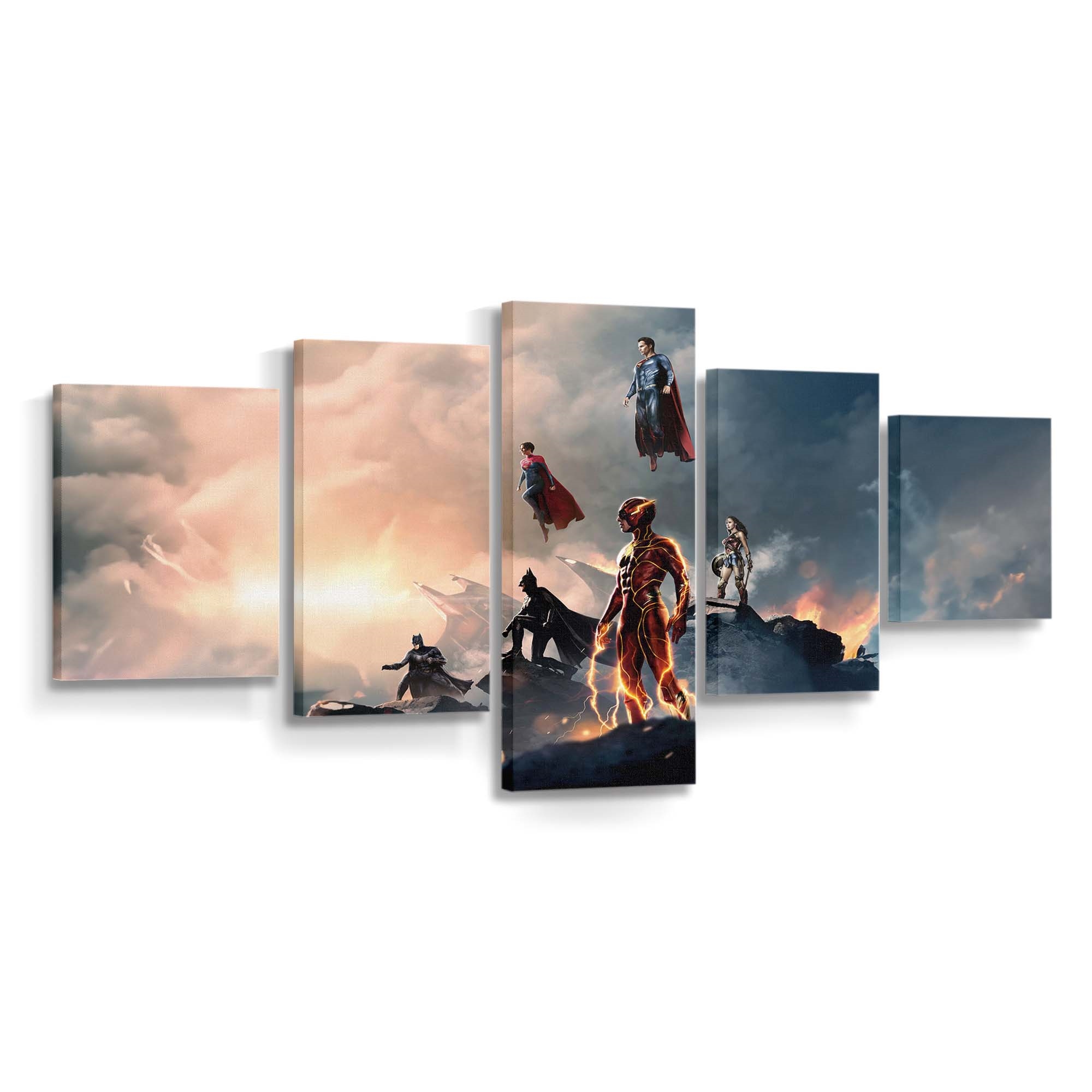 The Flash Movie Extended Poster Leinwandbild – DC Comics Wandbild für Fans