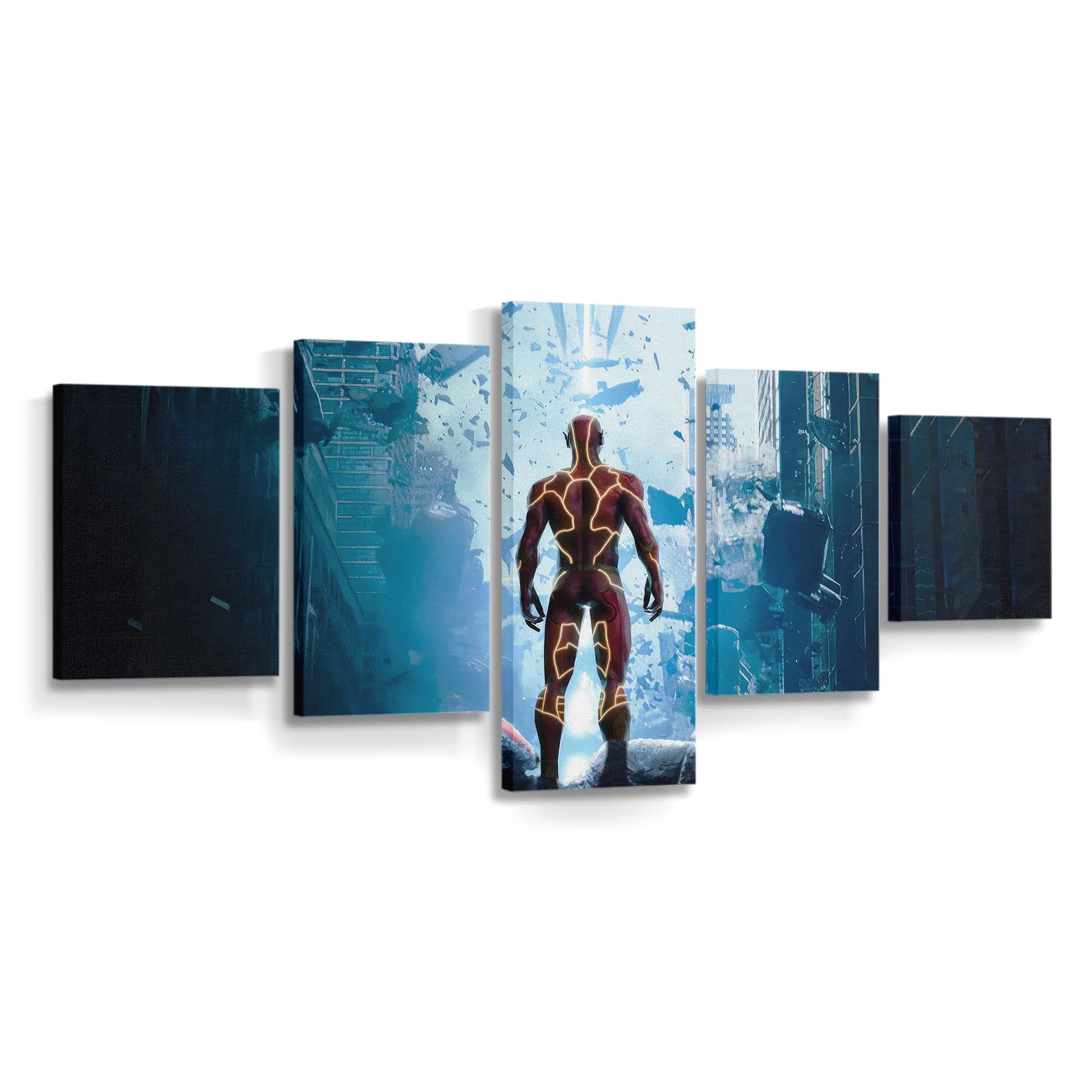 The Flash Movie Fanart Leinwandbild – DC Comics Wandbild für Fans