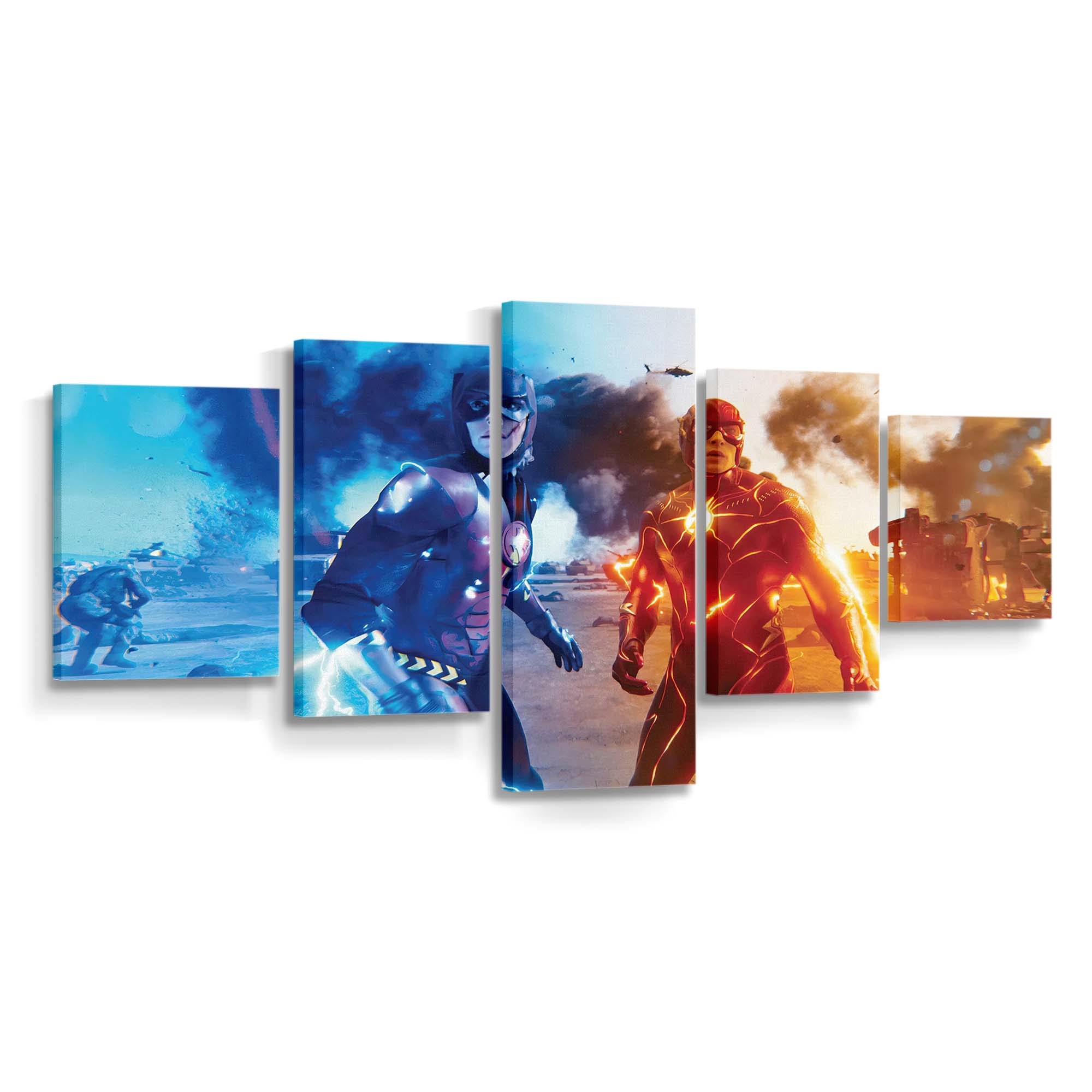 The Flash Movie Featuring Both Barry Allen Leinwandbild – DC Comics Wandbild für Fans