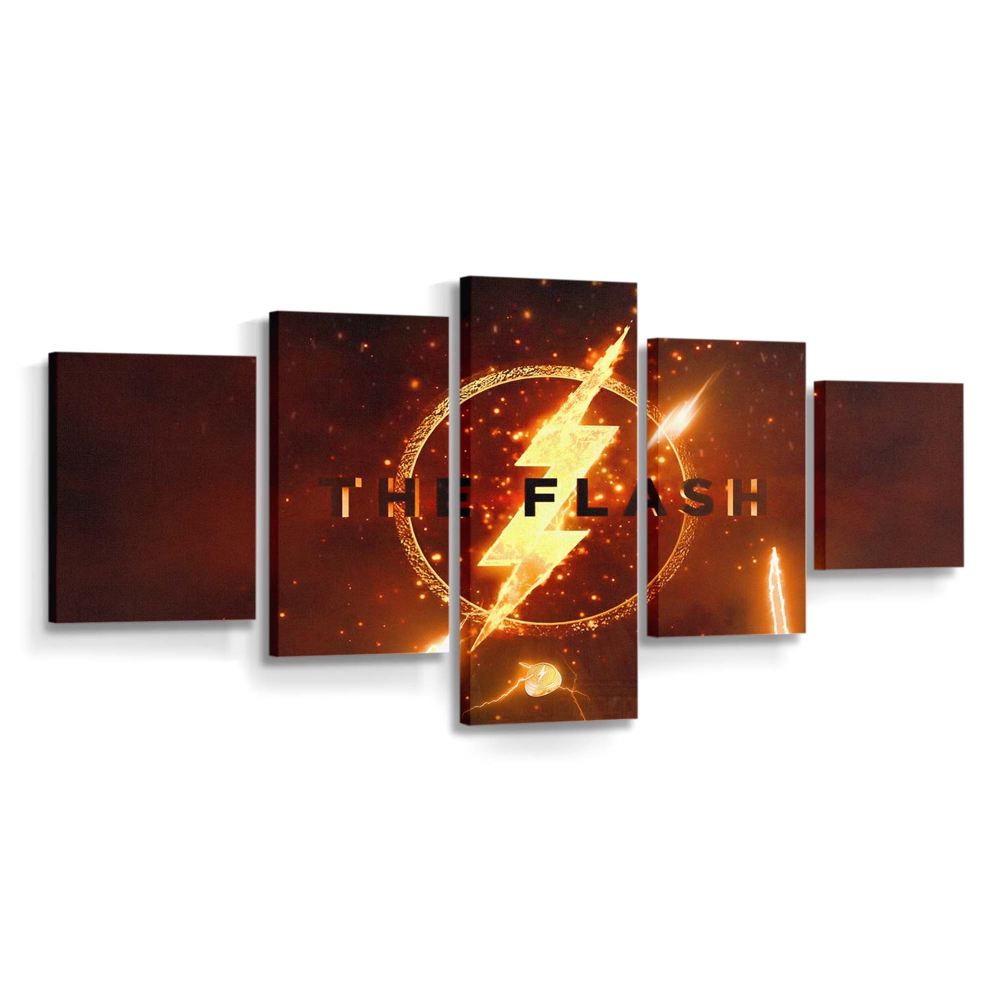 The Flash Movie Logo Leinwandbild – DC Comics Wandbild für Fans