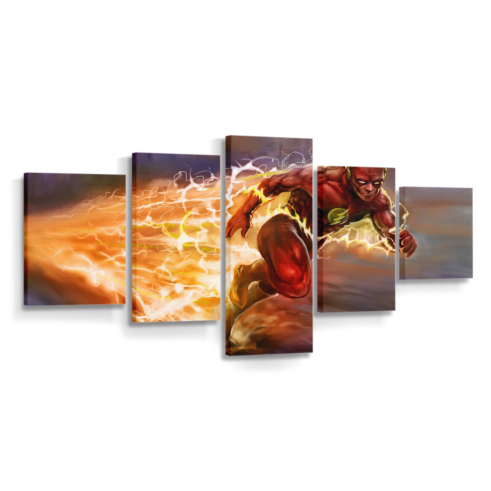 The Flash Running Artwork Leinwandbild – DC Comics Wandbild für Fans