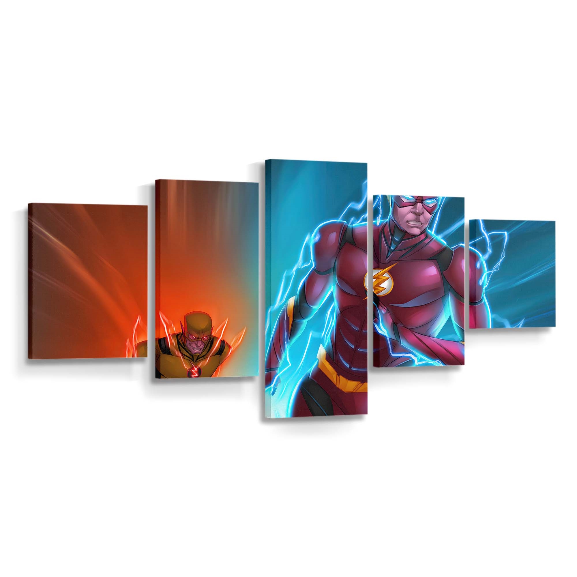 The Flash Vs Reverse Flash Leinwandbild – DC Comics Wandbild für Fans