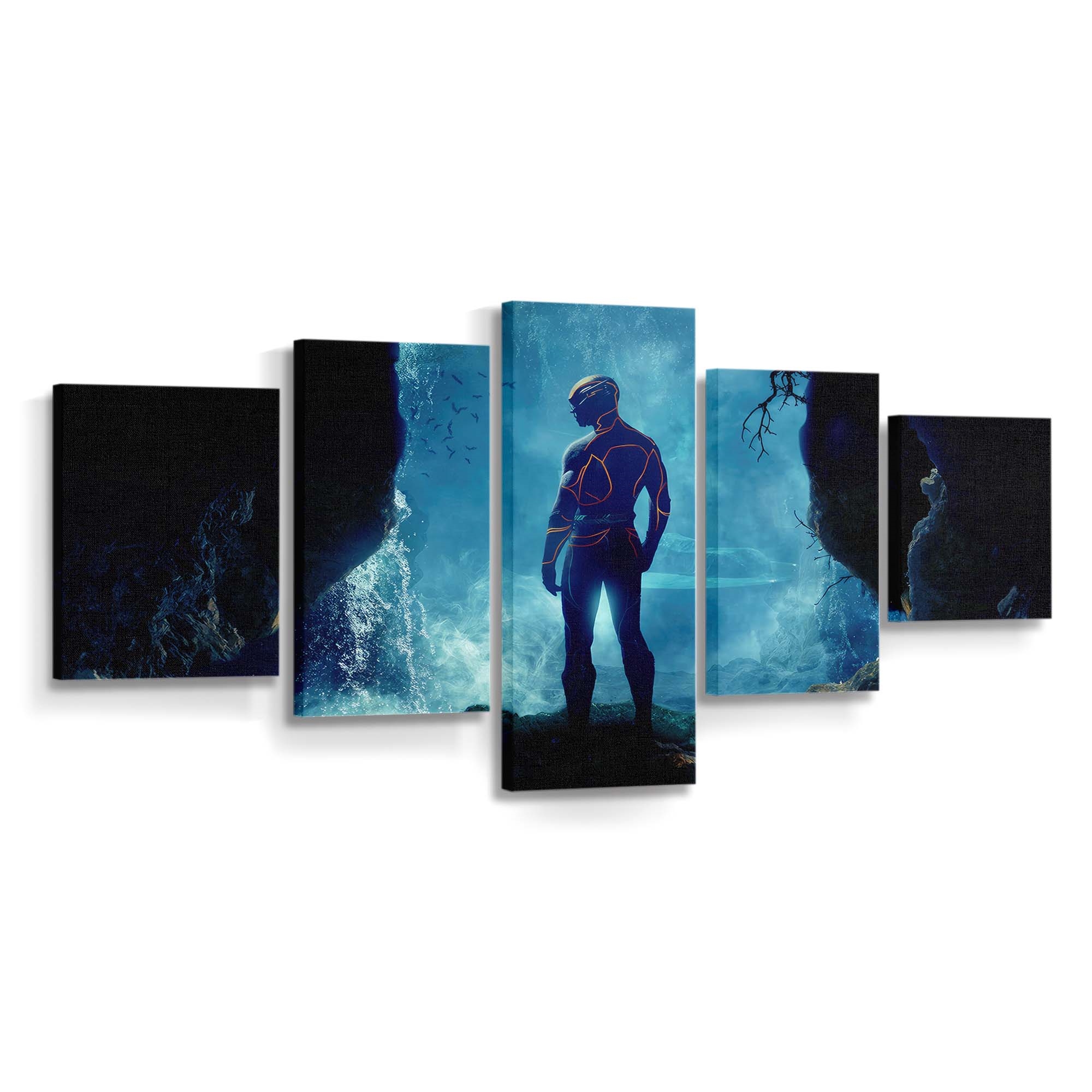 The Flash Worlds Collide Leinwandbild – DC Comics Wandbild für Fans