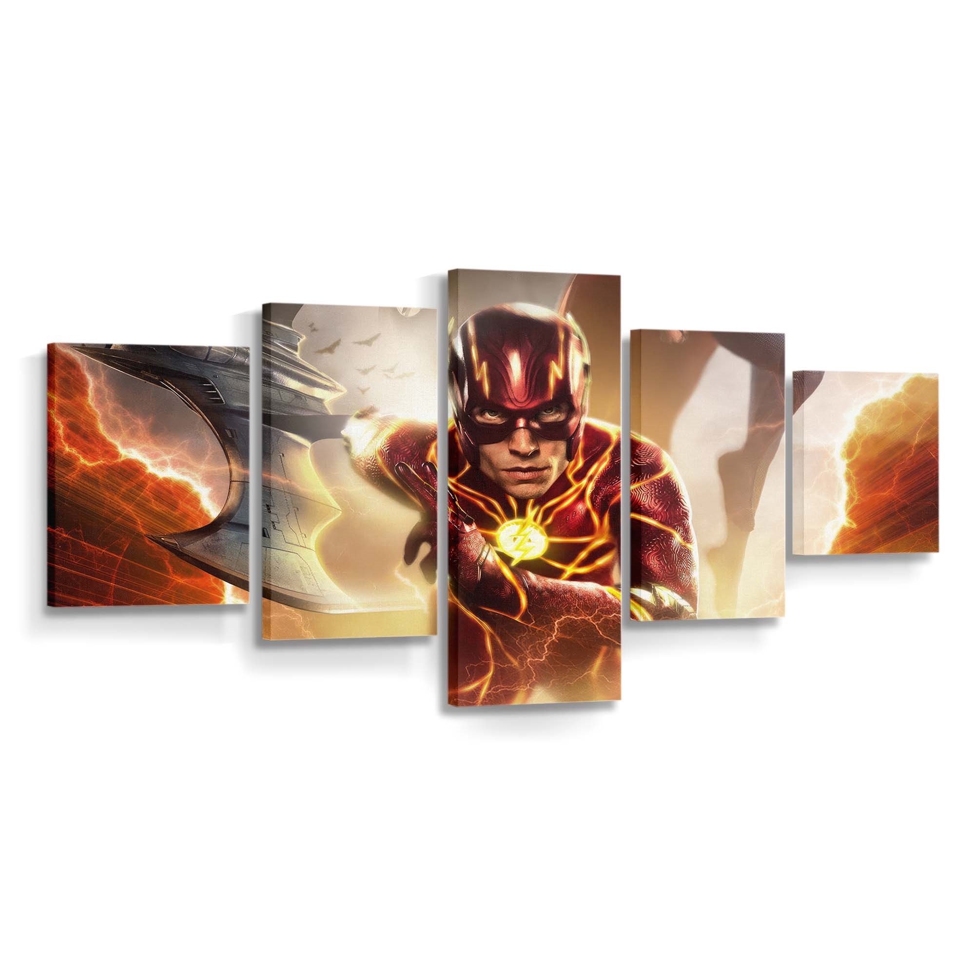 The Flash Worlds Collide Leinwandbild – DC Comics Wandbild für Fans