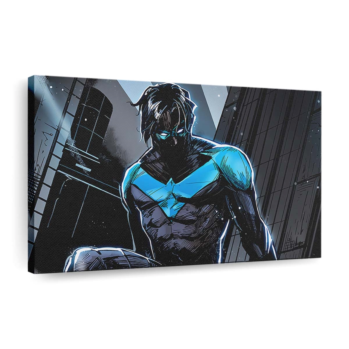 Nightwing Dick Grayson Fanart Leinwandbild – Held aus Gotham