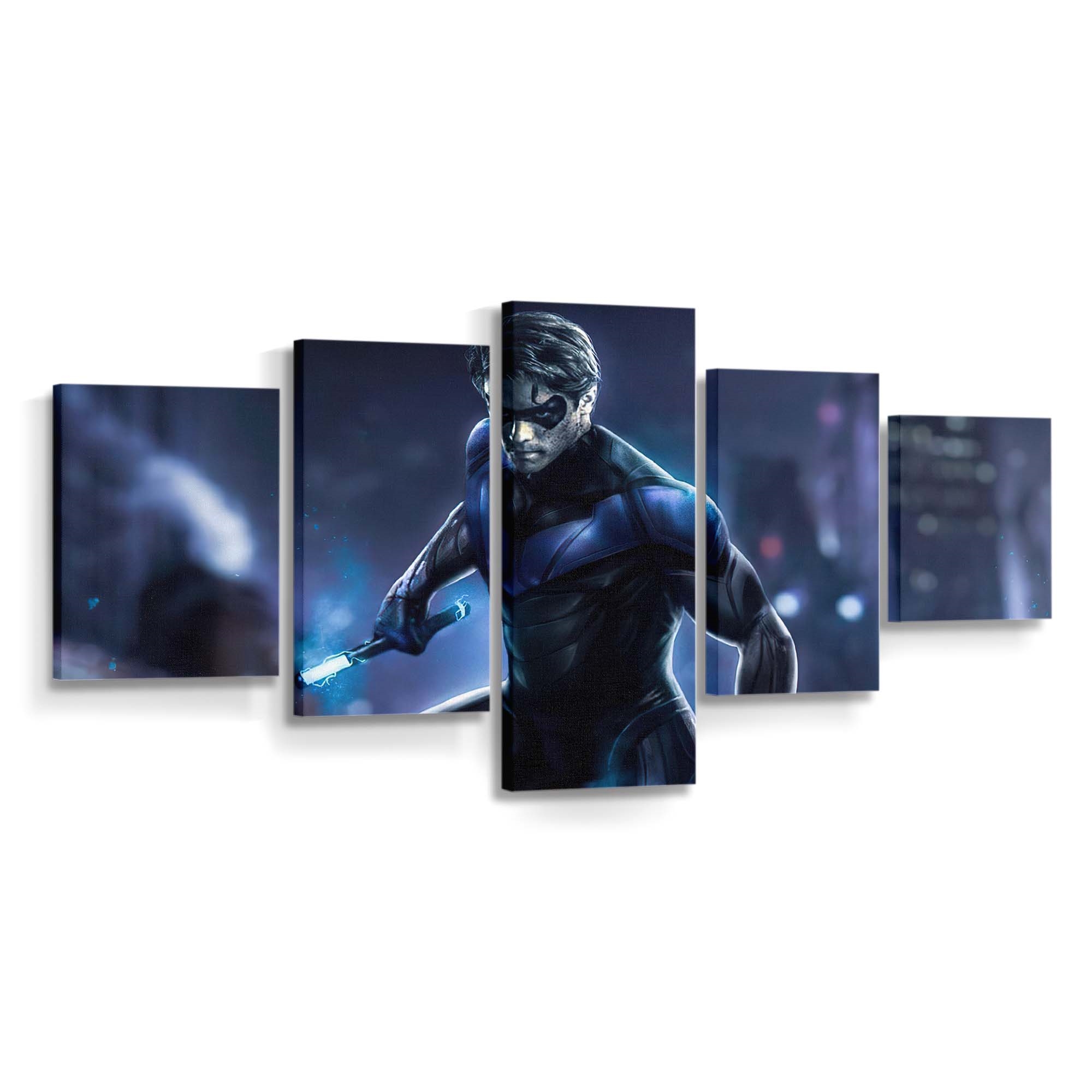 Nightwing Night Wing Art Leinwandbild – Held aus Gotham
