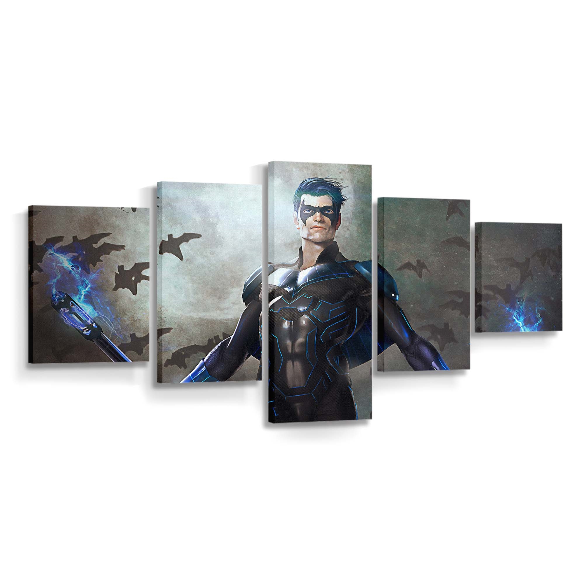 Nightwing Art Leinwandbild – Held aus Gotham