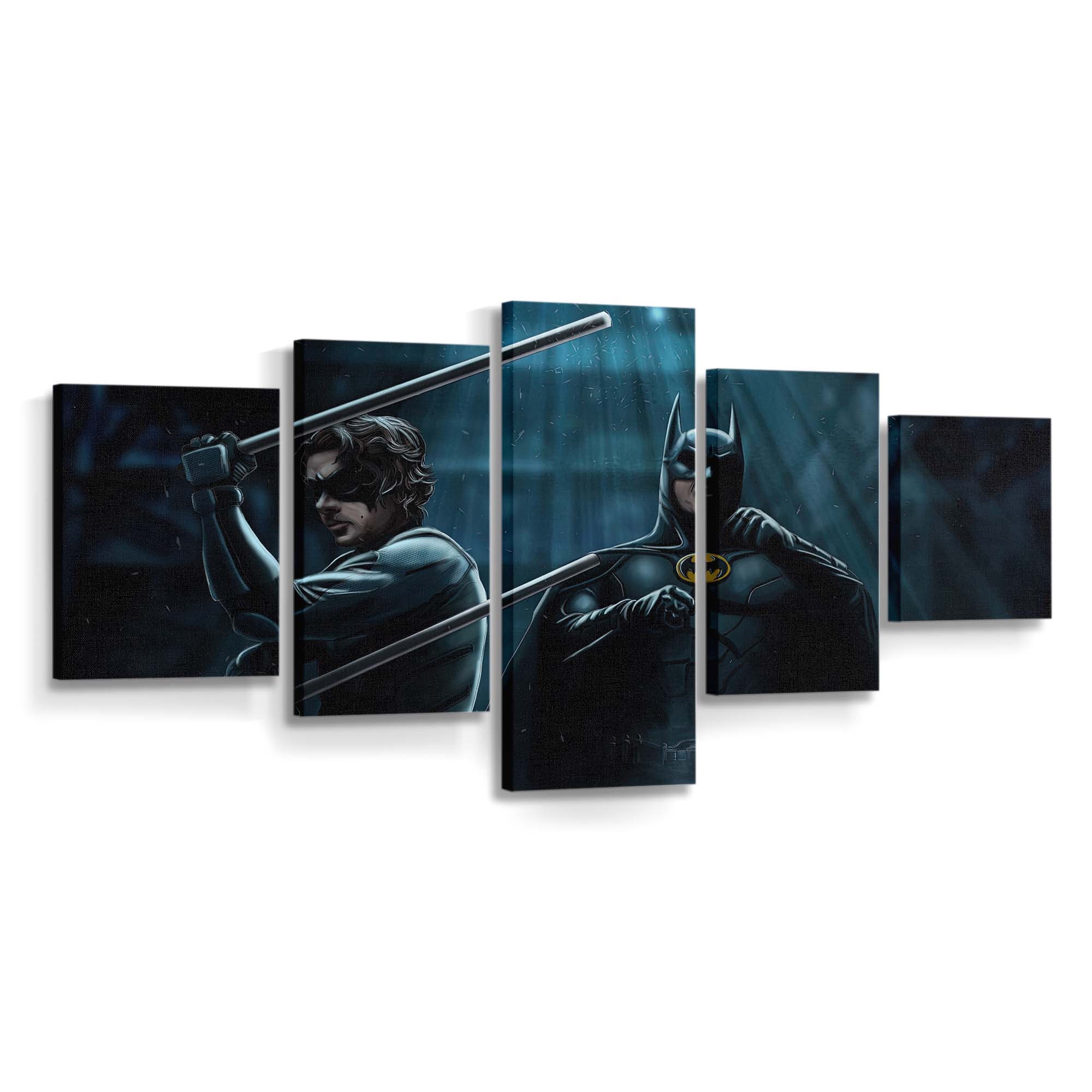 Nightwing And Batman Deadly Duo Leinwandbild – Held aus Gotham