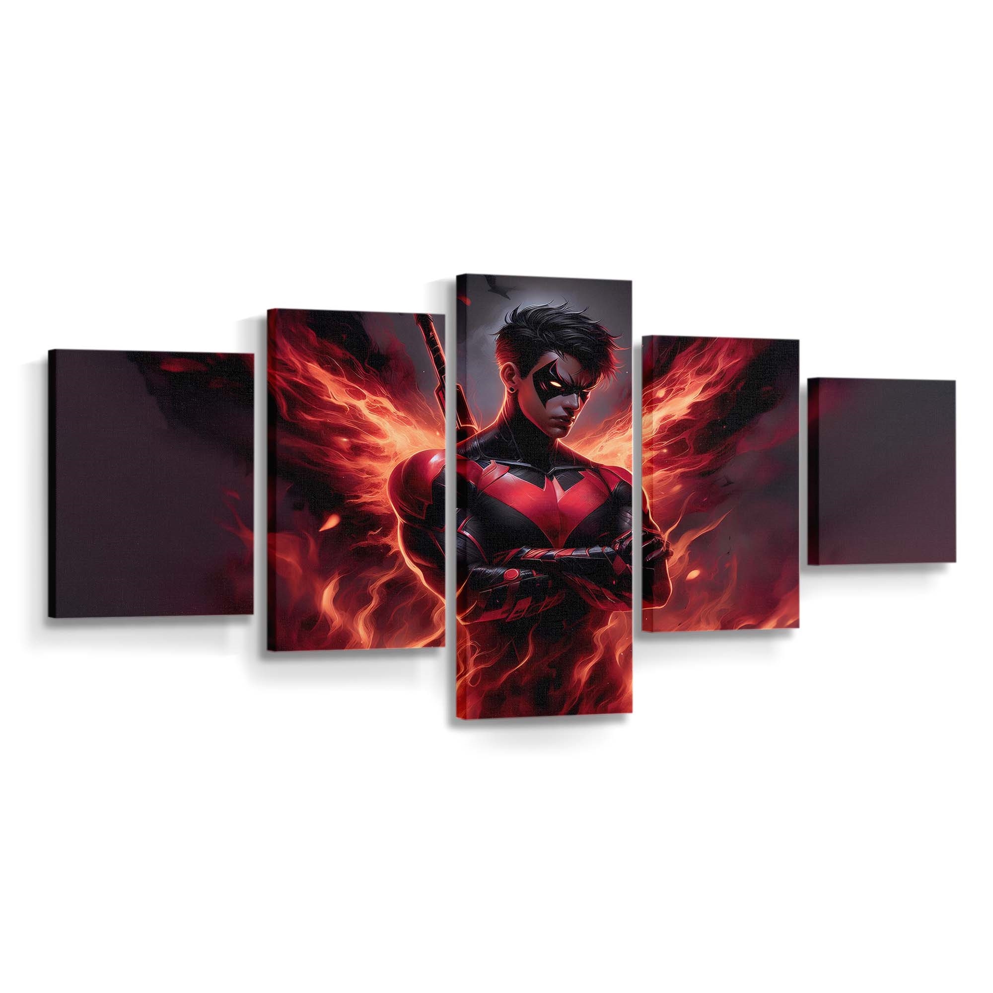 Nightwing Artwork – im Schatten Leinwandbild – Held aus Gotham