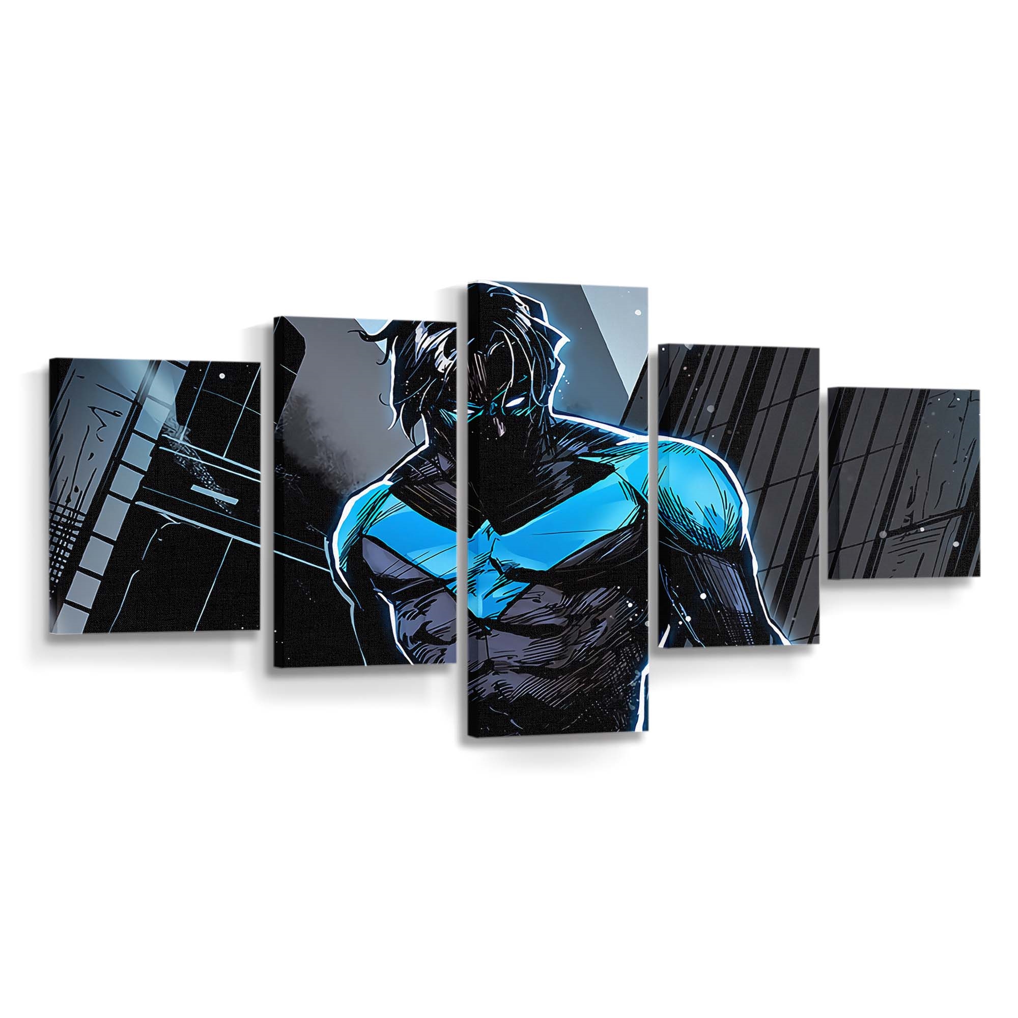 Nightwing Dick Grayson Fanart Leinwandbild – Held aus Gotham