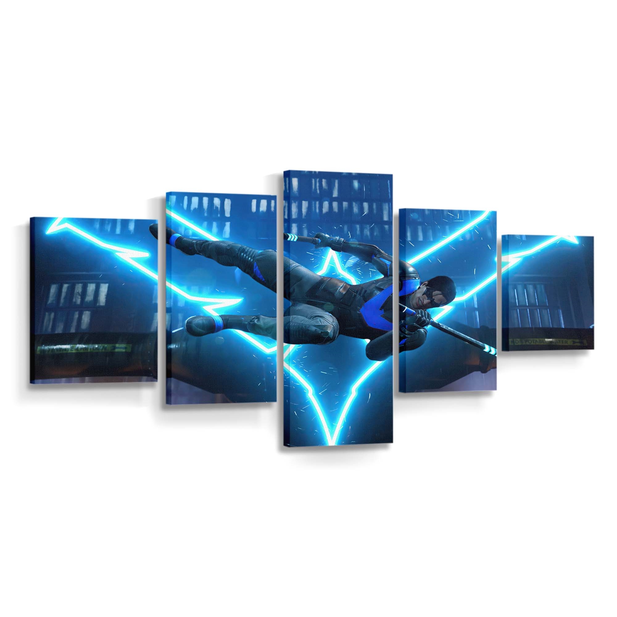 Nightwing Gotham Knights Logo Leinwandbild – Held aus Gotham