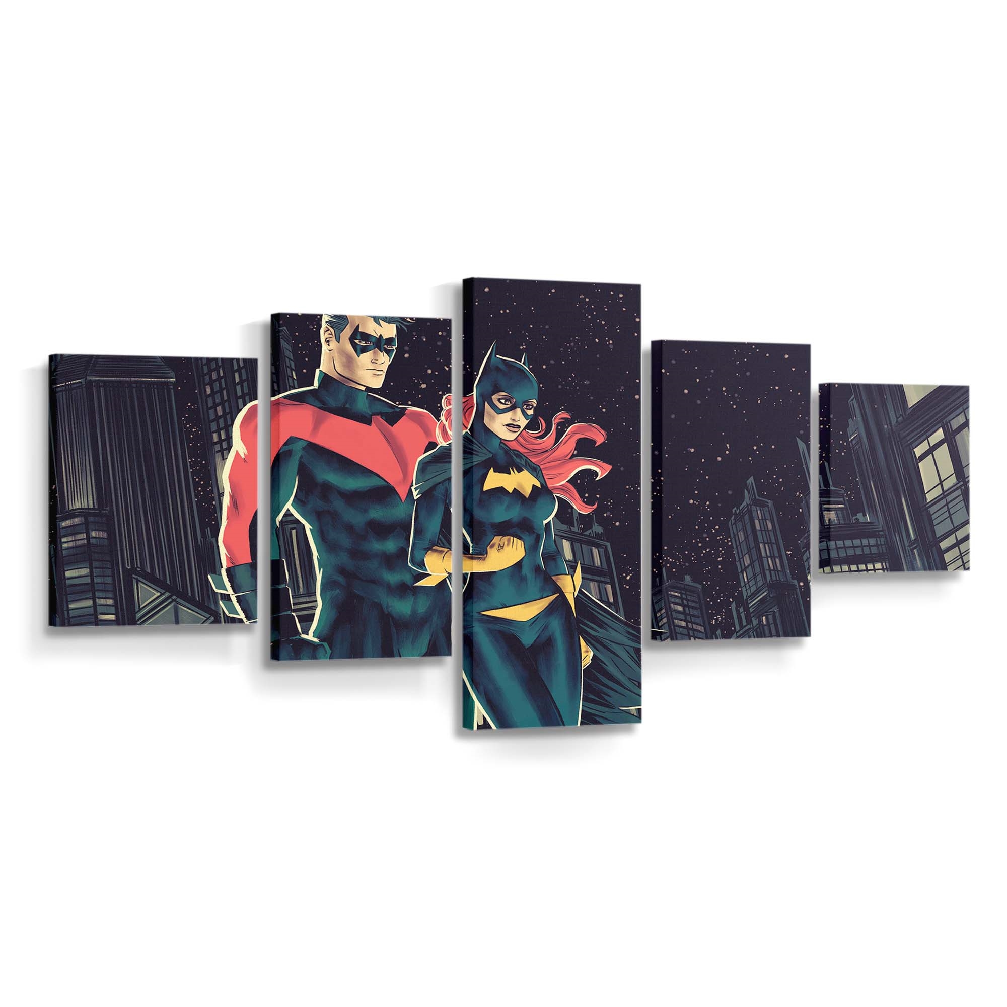 Nightwing With Batgirl Leinwandbild – Held aus Gotham