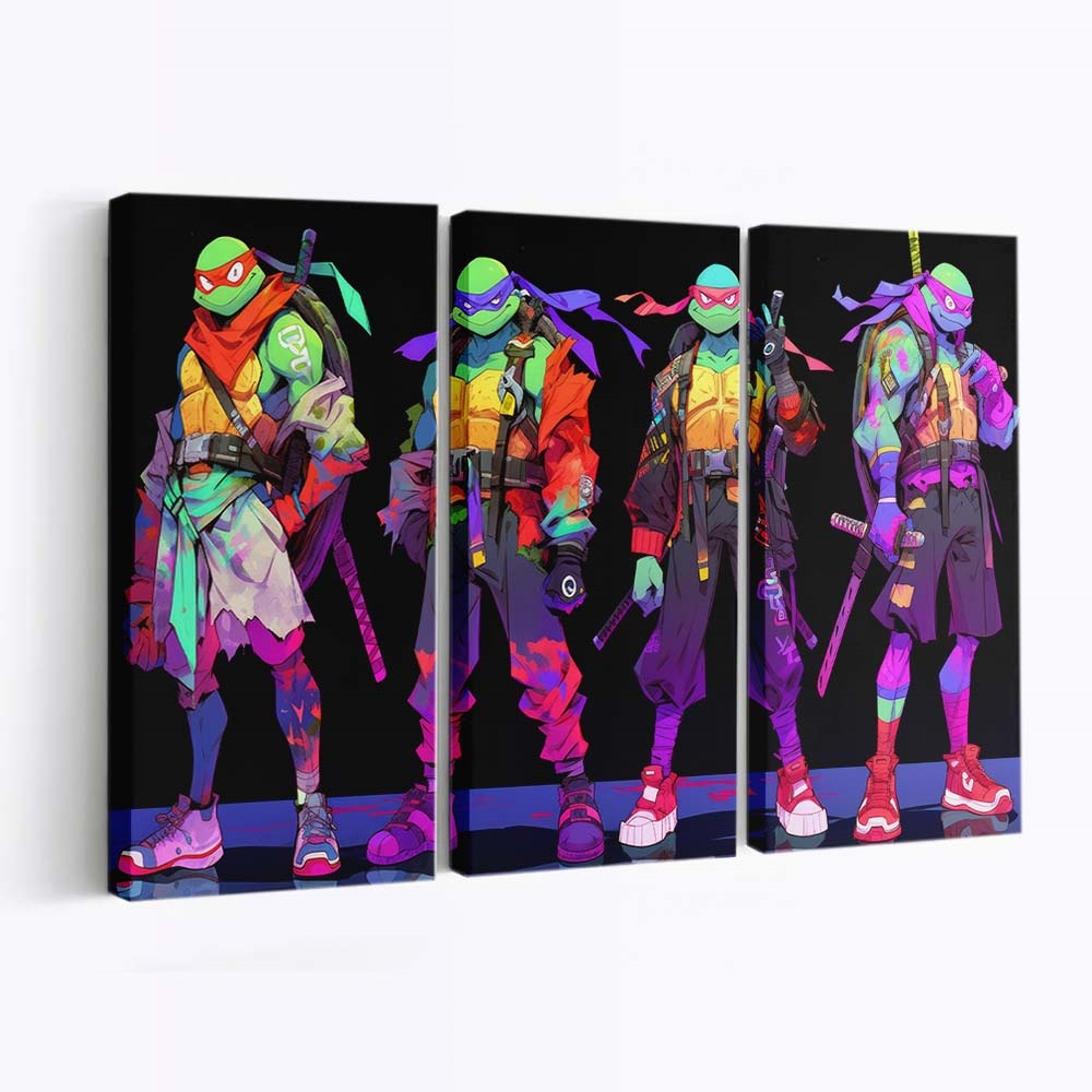 Ninja Turtles Artistic Action Wandbild