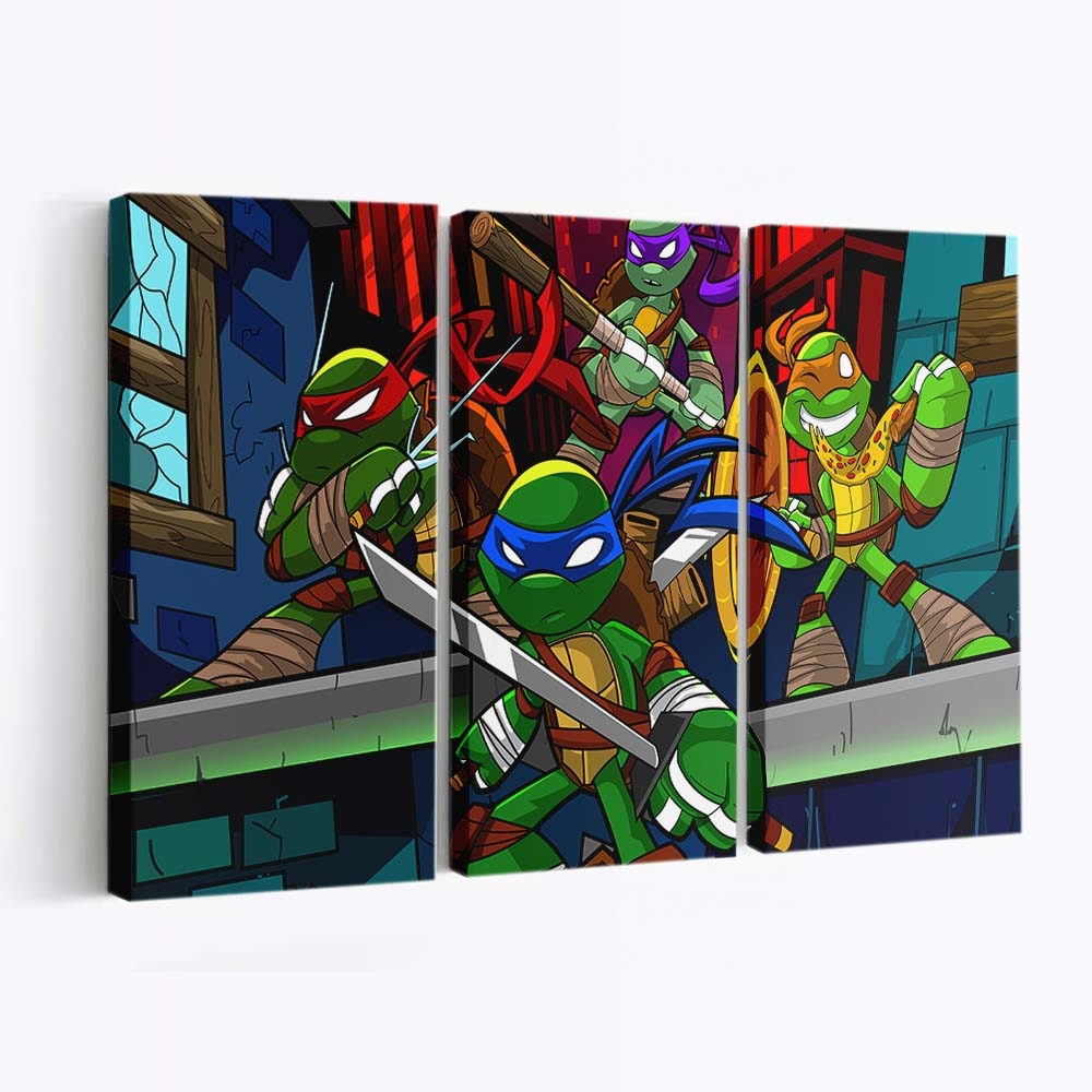 Ninja Turtles Cartoon Kunst Leinwanddruck
