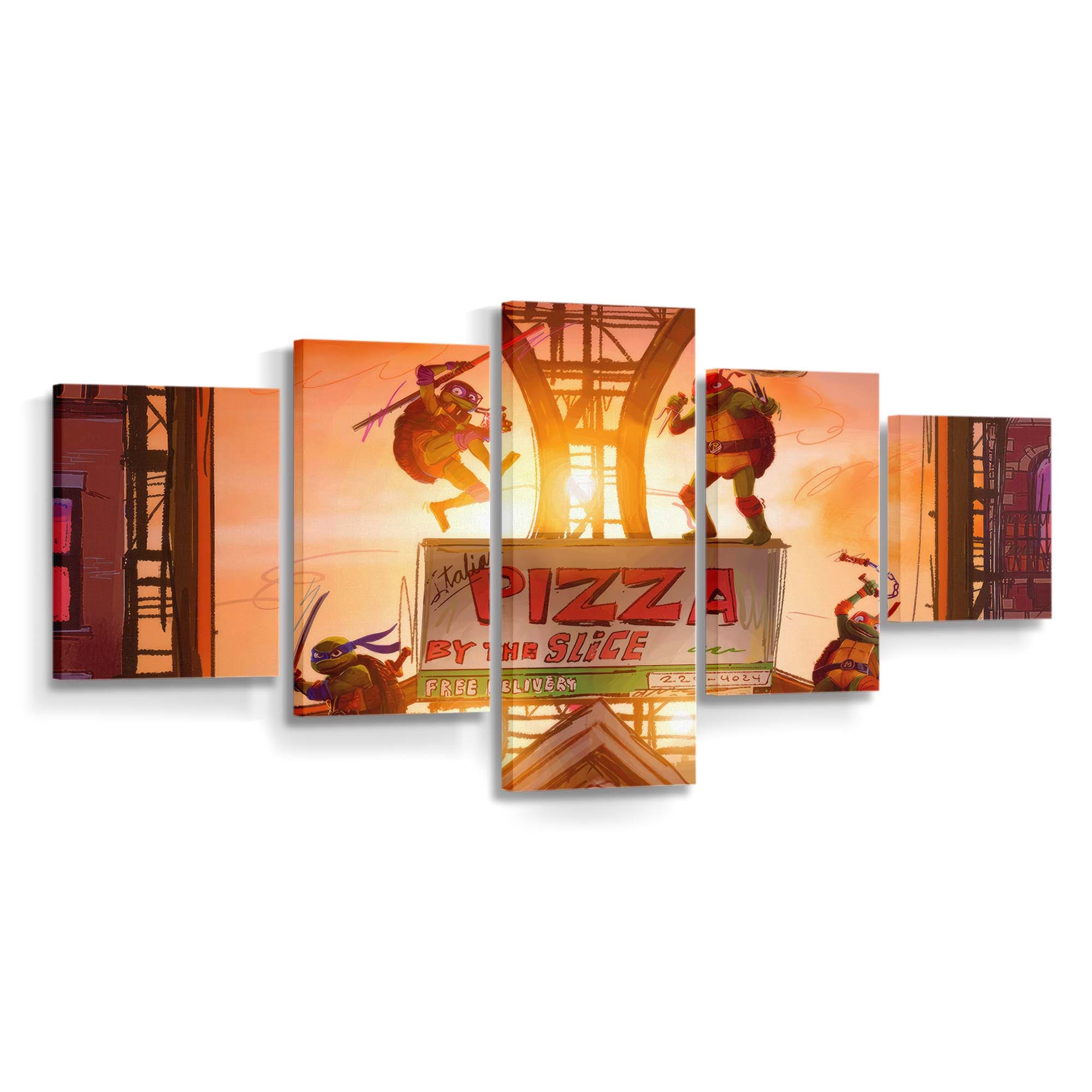 Ninja Turtles Mutant Mayhem Film Wandbild