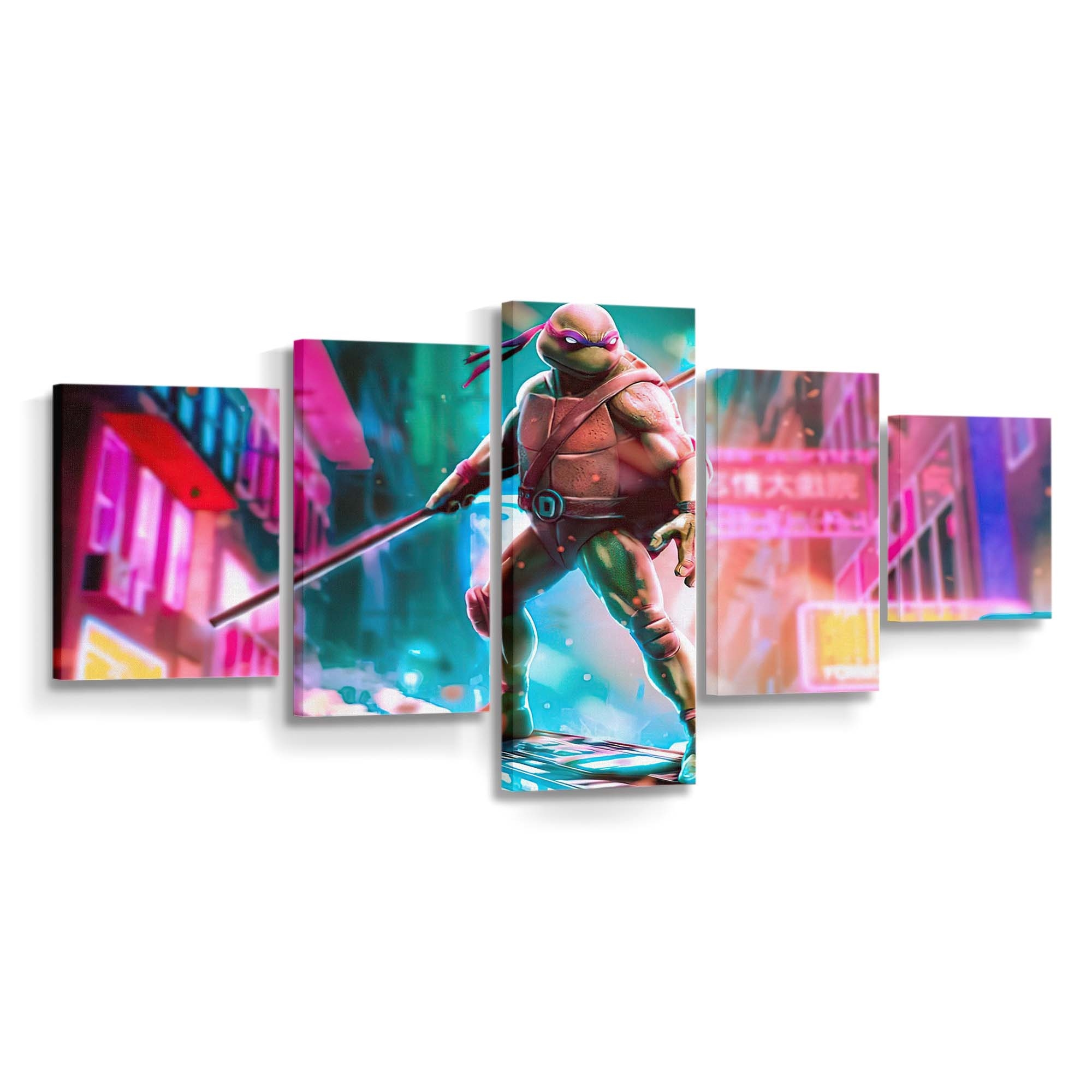 Cyberpunk Ninja Turtles Wandbild 