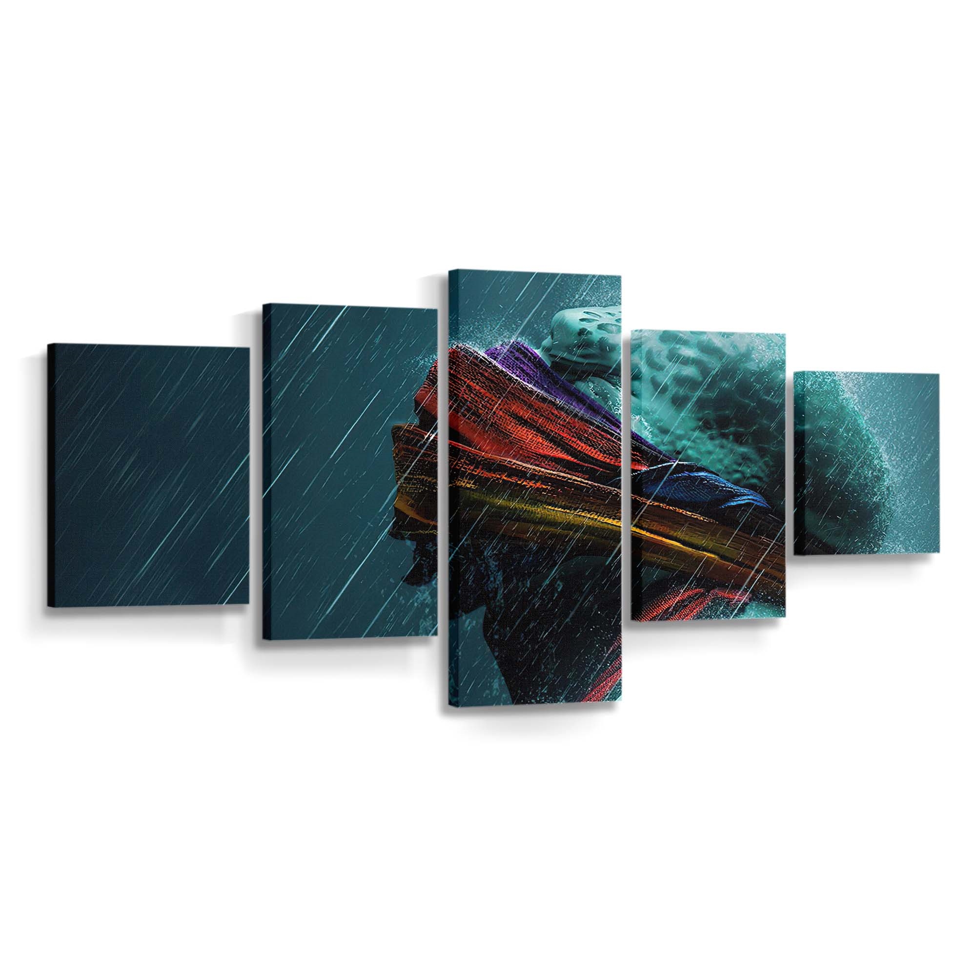 Ninja Turtles Mask Rain Leinwandbild Kunst