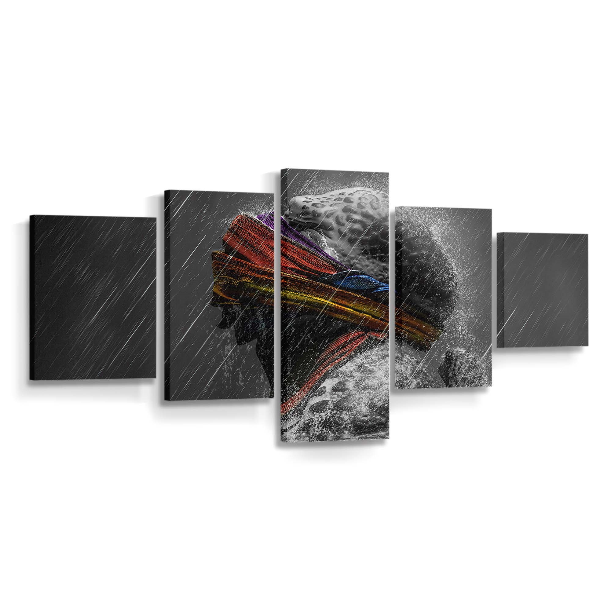 Ninja Turtles Monochrome Kunst Leinwand