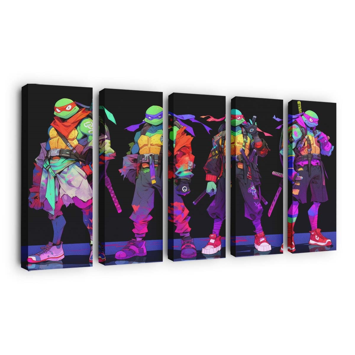 Ninja Turtles Artistic Action Wandbild