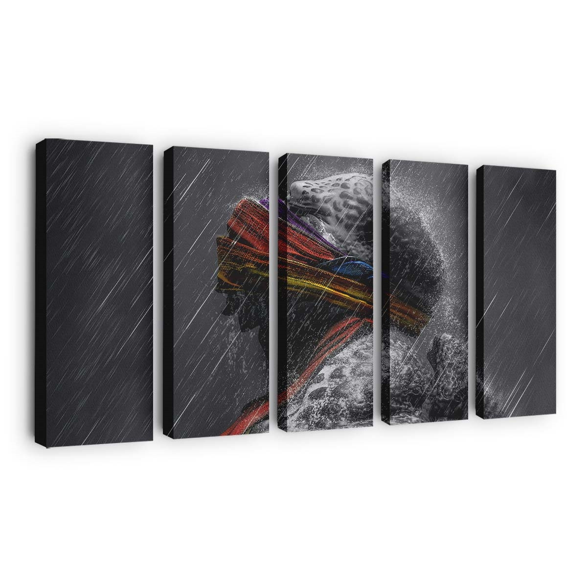 Ninja Turtles Monochrome Kunst Leinwand