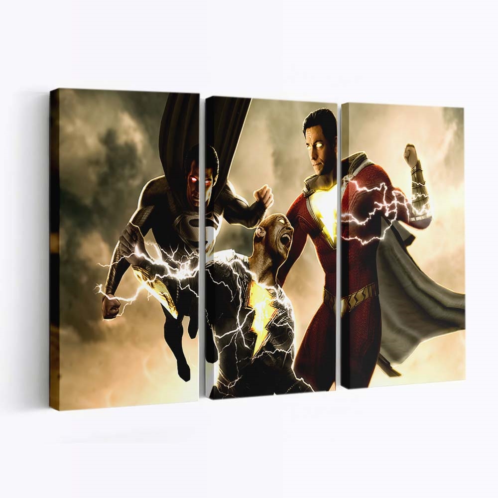 Shazam Superman X Shazam X Black Adam Leinwand – DC Held mit