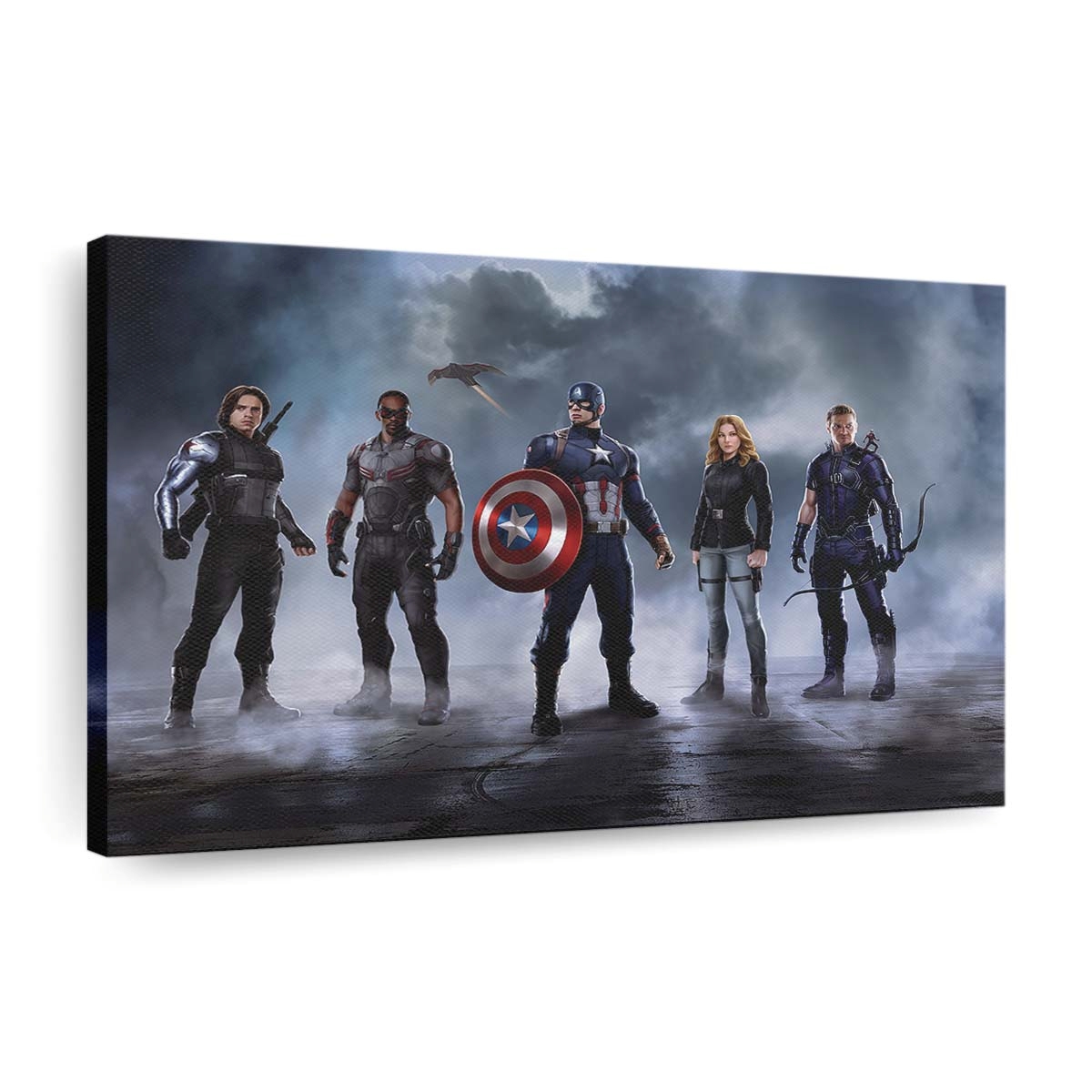 Captain America Crew in Captain America Civil W Leinwandbild – Marvel Wandbild & Wanddeko