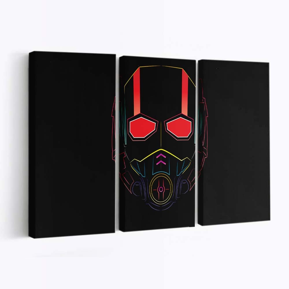 Ant Man Maske Minimalismus Leinwandbild – Marvel Wandbild & Wanddeko