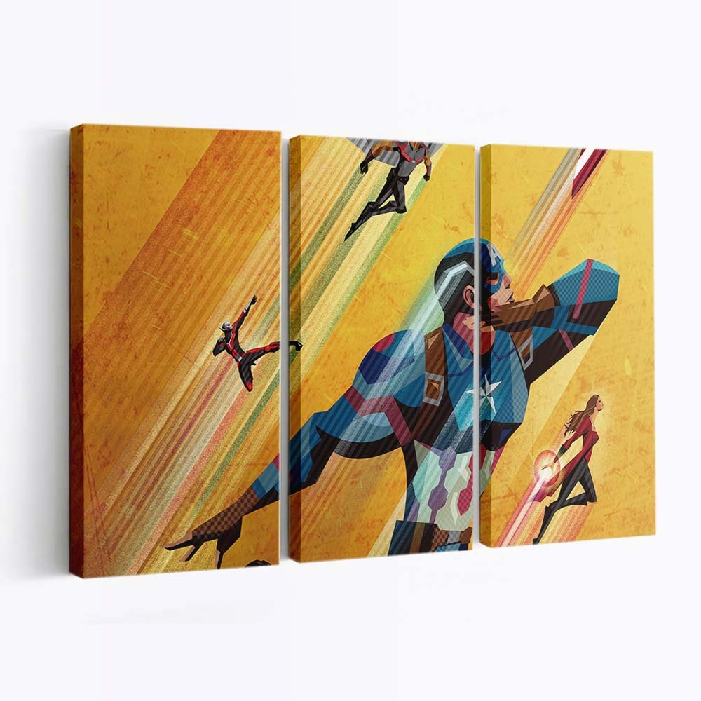 Team Captain America Civil War Leinwandbild – Marvel Wandbild & Wanddeko