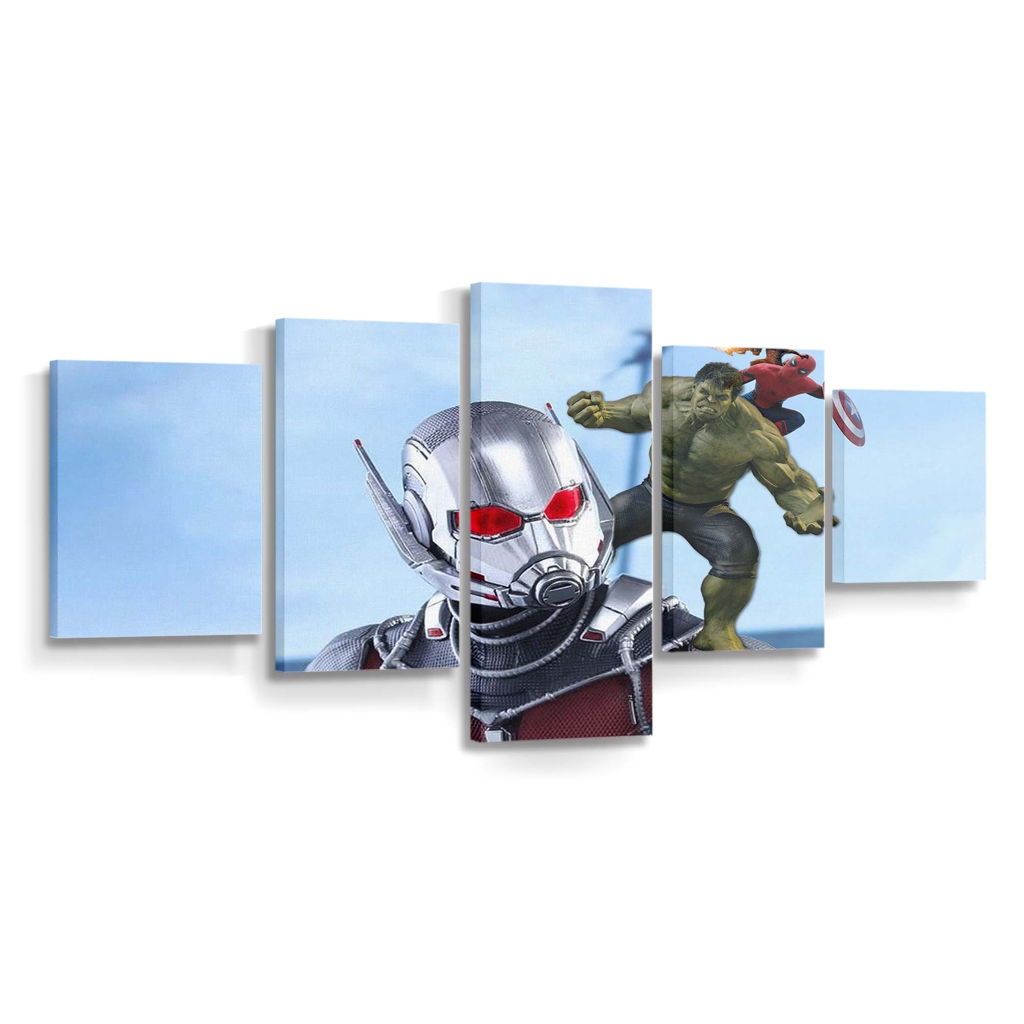 Ant Man Hulk Spider Man Rocket Baby Groot Leinwandbild – Marvel Wandbild & Wanddeko