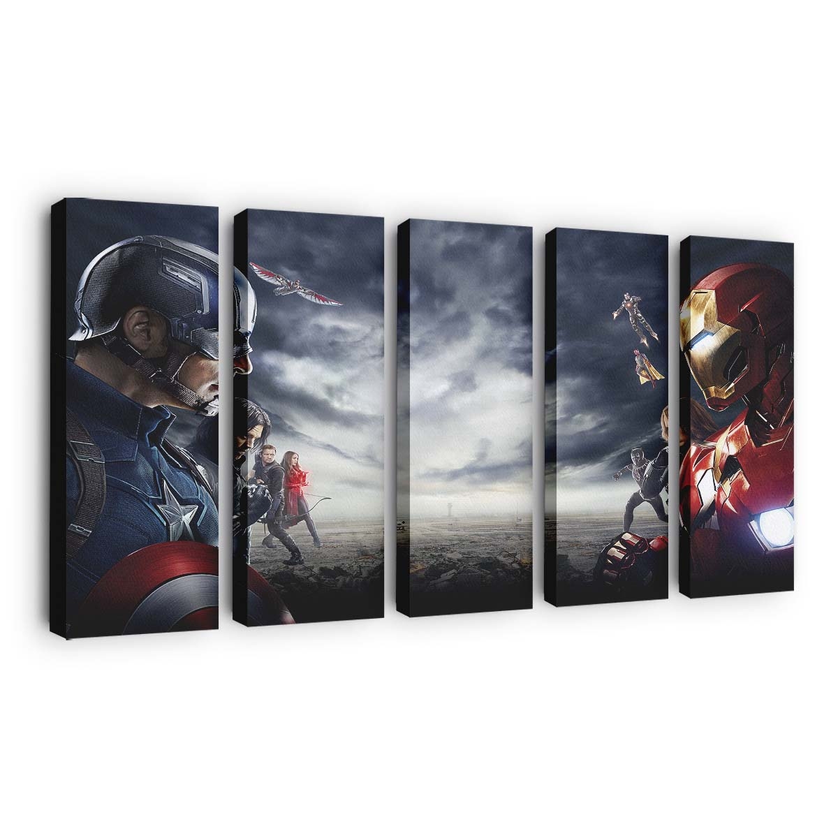 Captain America Civil War Helden Leinwandbild – Marvel Wandbild & Wanddeko
