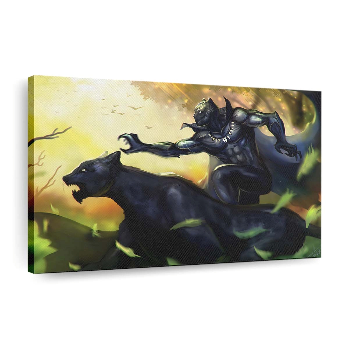 Black Panther Kunst Leinwandbild - Marvel Wandbild 8