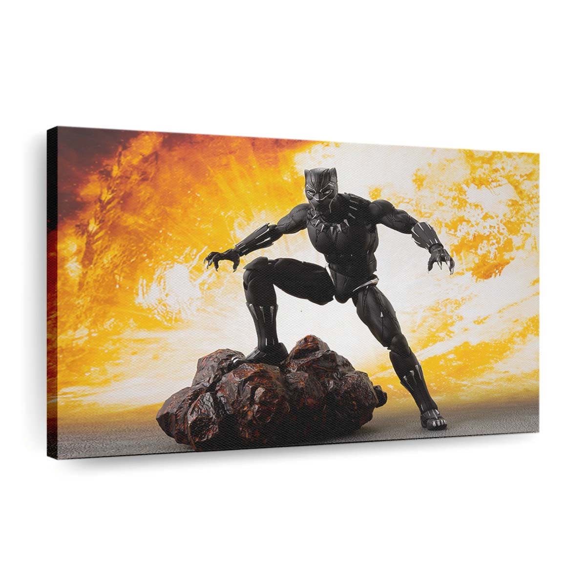 Black Panther Action Figur Leinwandbild - Marvel Wandbild