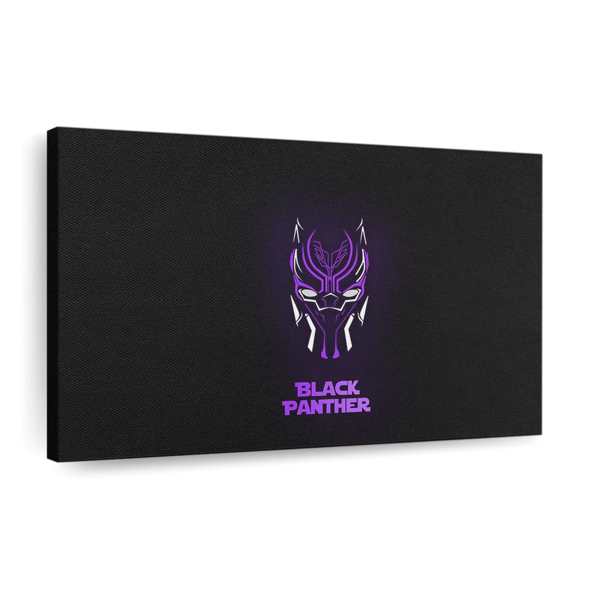 Black Panther Neon Leinwandbild - Marvel Wandbild