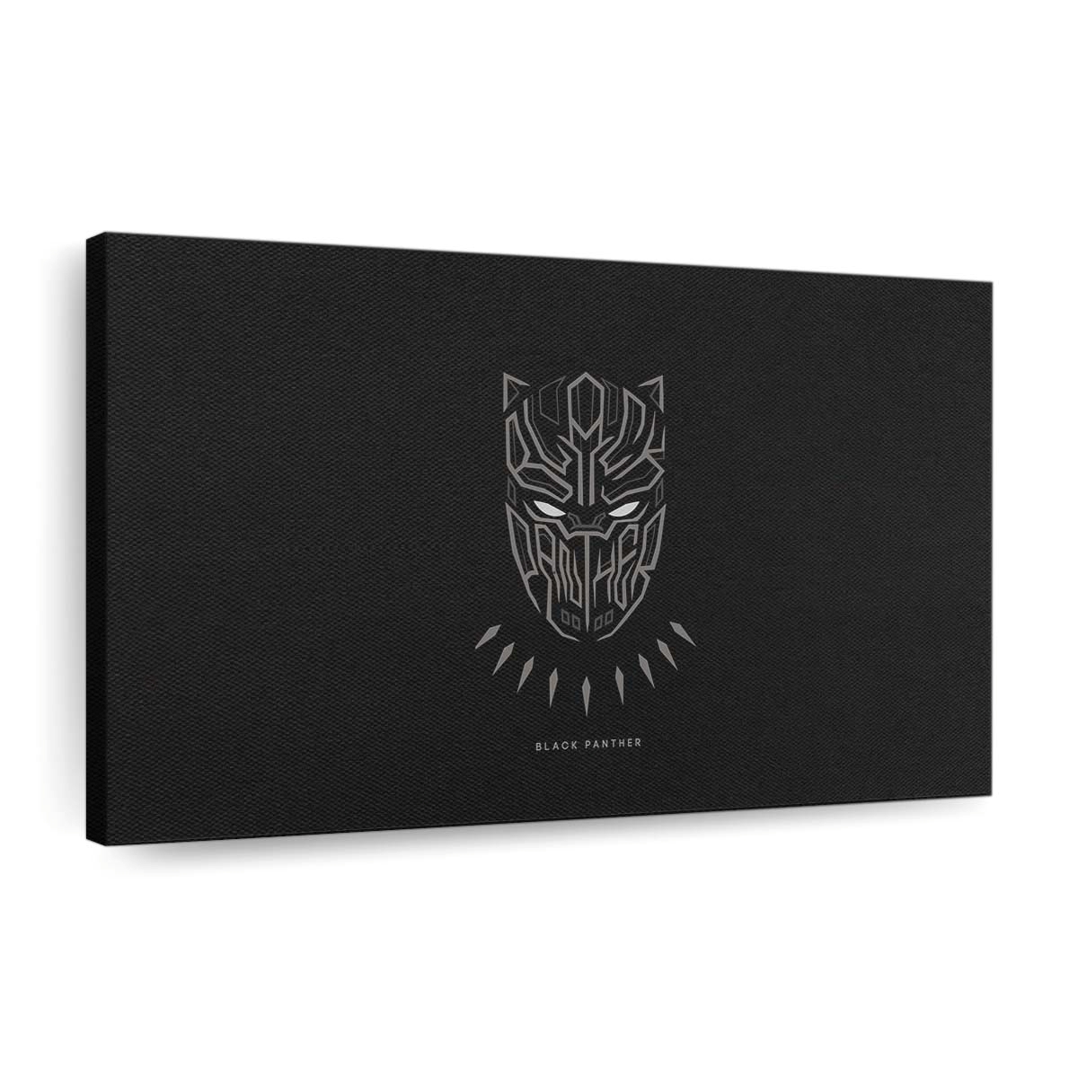 Black Panther Superheld Minimal Leinwandbild - Marvel Wandbild