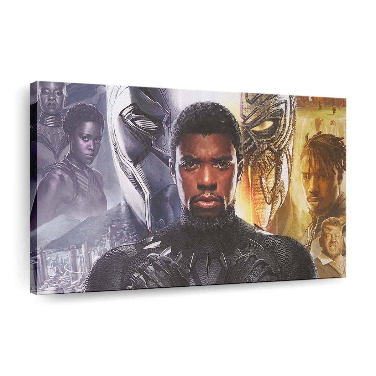 Chadwick Aaron Boseman Black Panther Leinwandbild - Marvel Wandbild