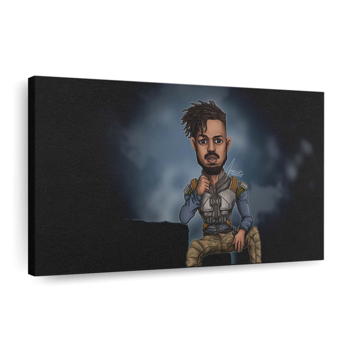 Erik Killmonger Kunstwerk Leinwandbild - Marvel Wandbild