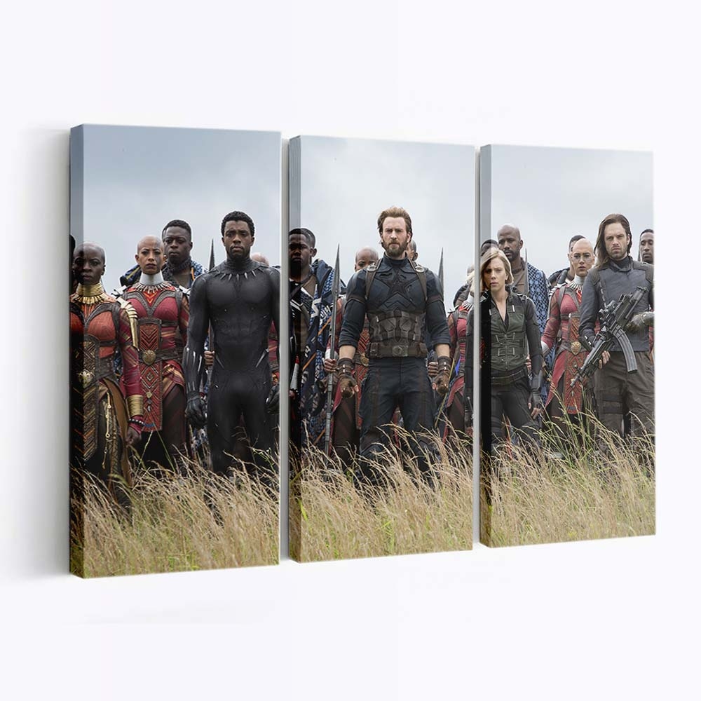 Avengers Infinity War Mannschaft in Wakanda Leinwandbild - Marvel Wandbild