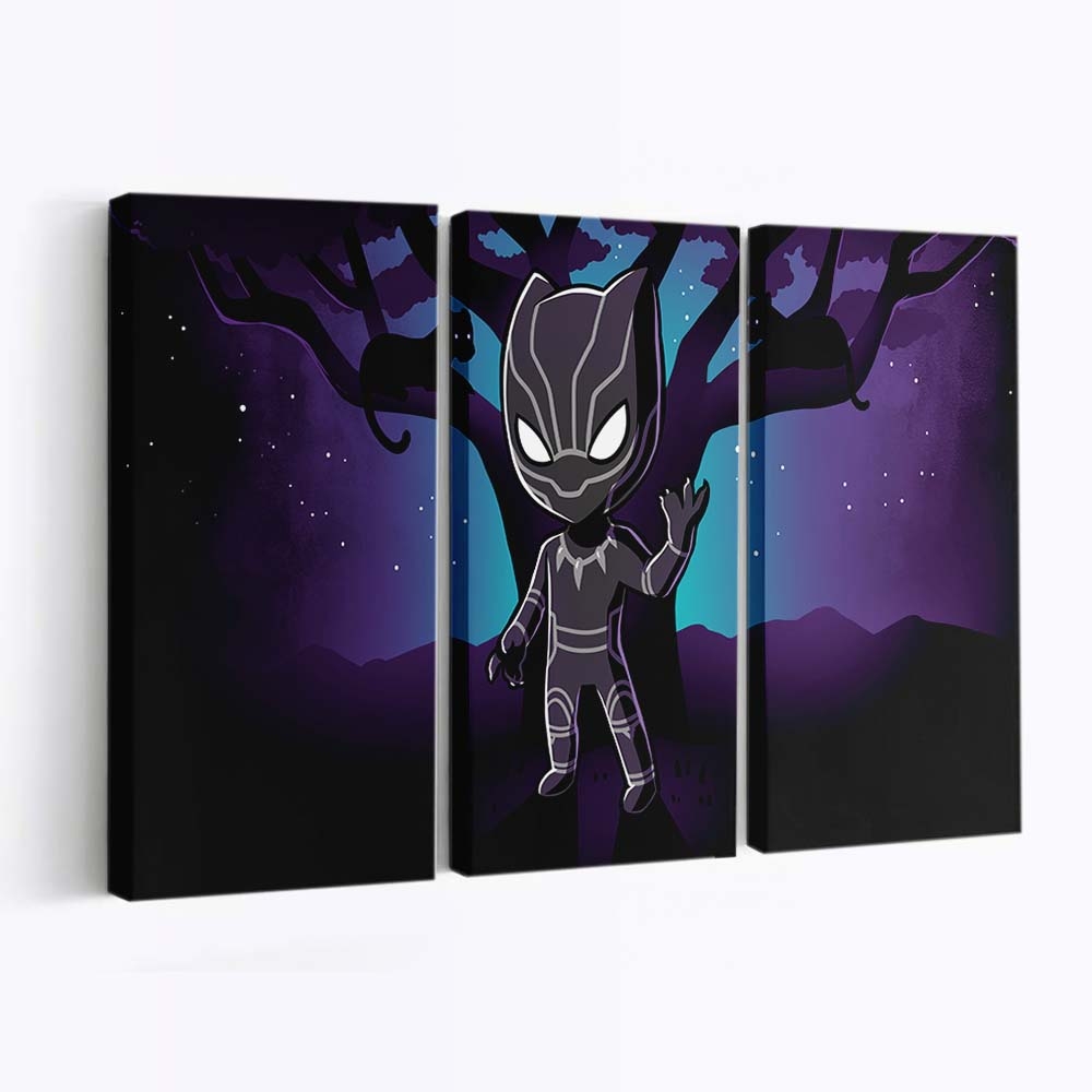 Black Panther Kunst Leinwandbild - Marvel Wandbild 7