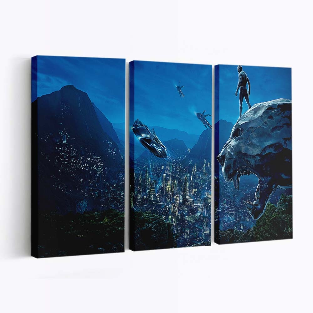 Black Panther Film Leinwandbild - Marvel Wandbild